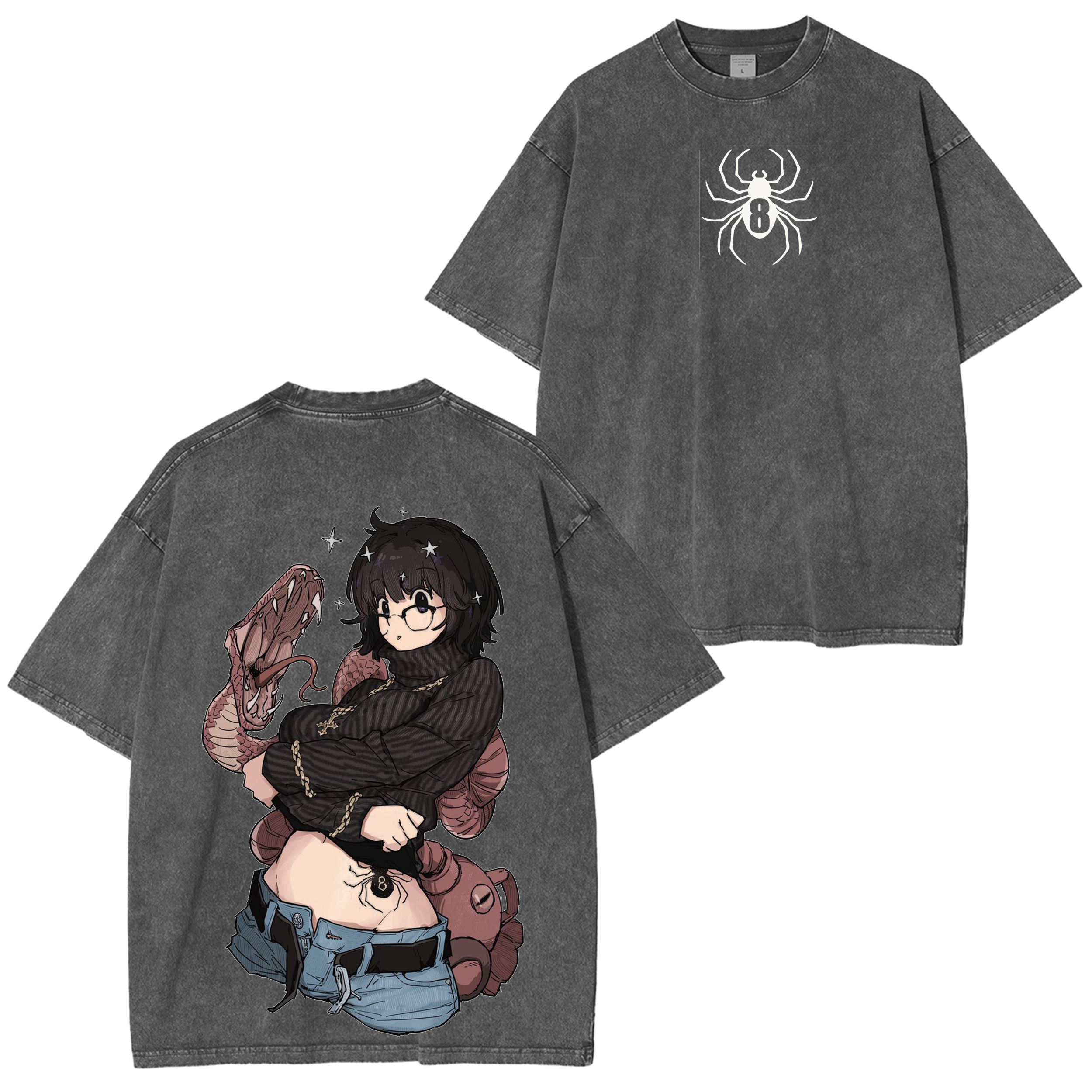 Vintage Washed Shizuku Spider 8 Tee ¨C Hunter x Hunter