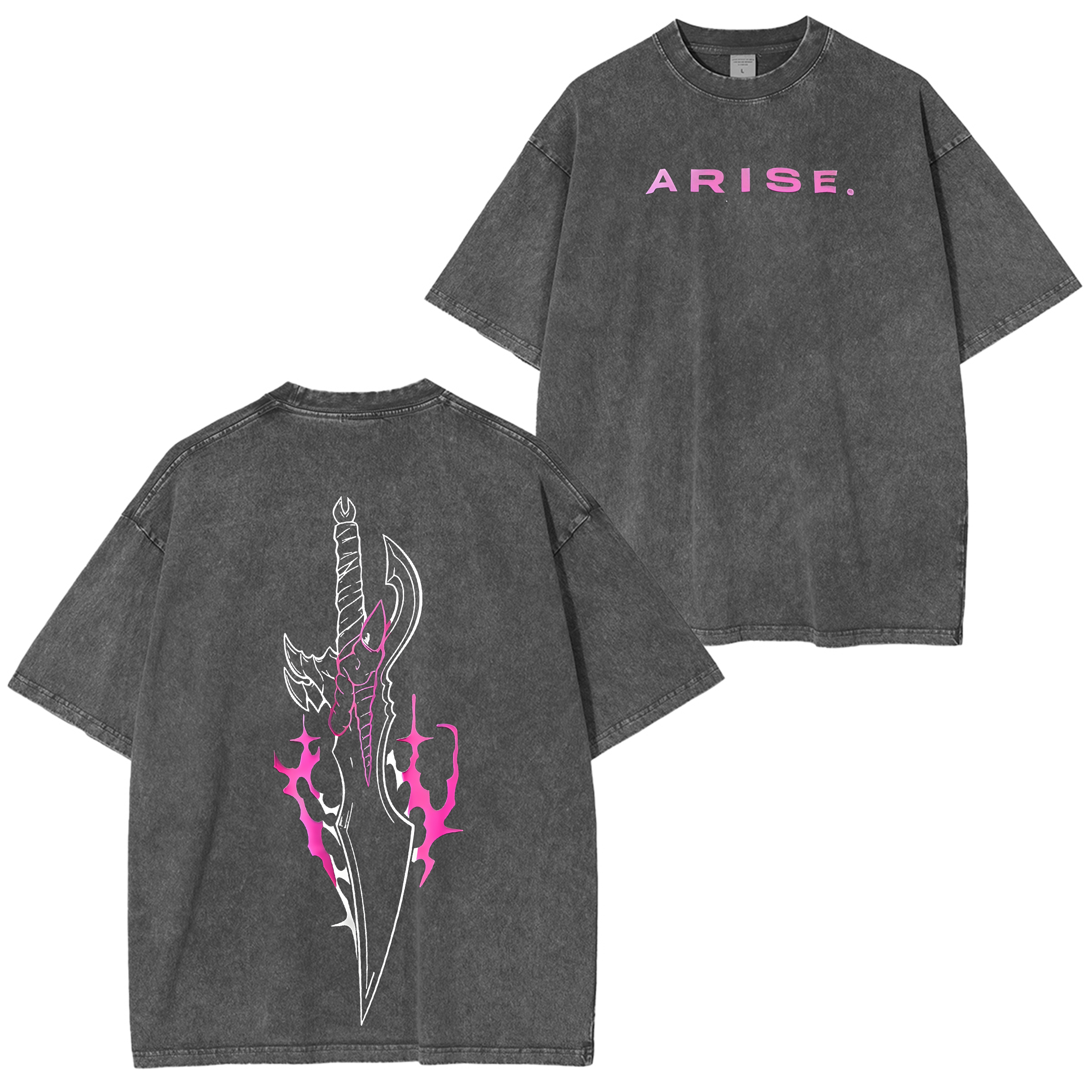 Solo Leveling Oversize Unisex Washed T-Shirt