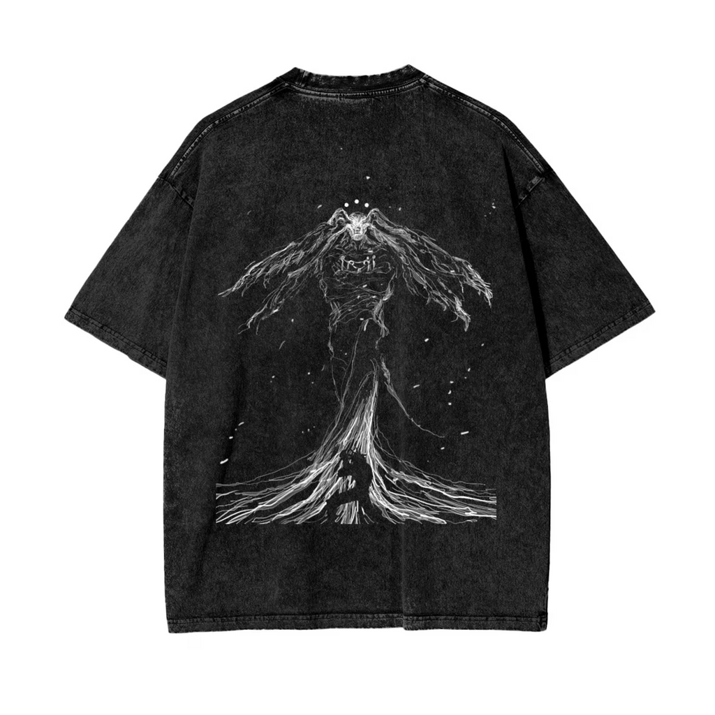 Jujutsu Kaisen Anime Acid Washed Oversize T-Shirt