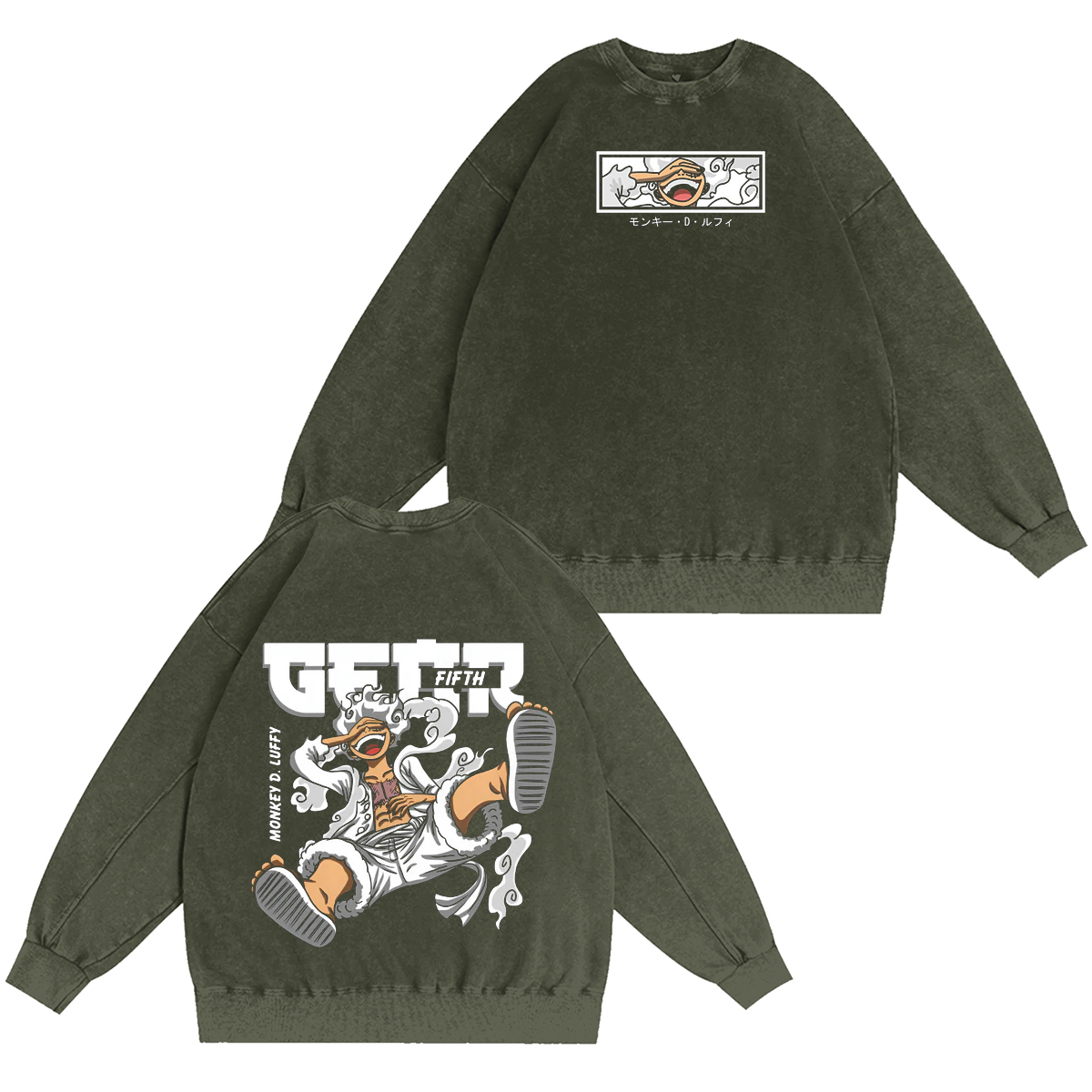 One Piece Vintage Washed T-shirt/Crewneck/Hoodi