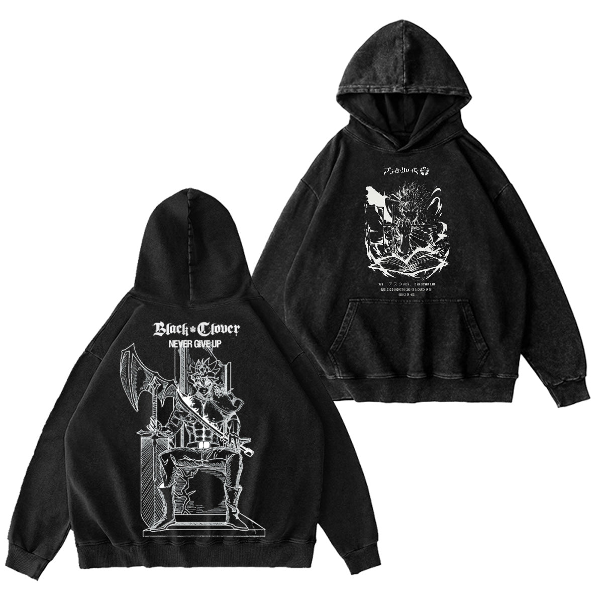 Asta x Black Bulls Black Clover Anime Washed T-shirt/Crewneck/Hoodie