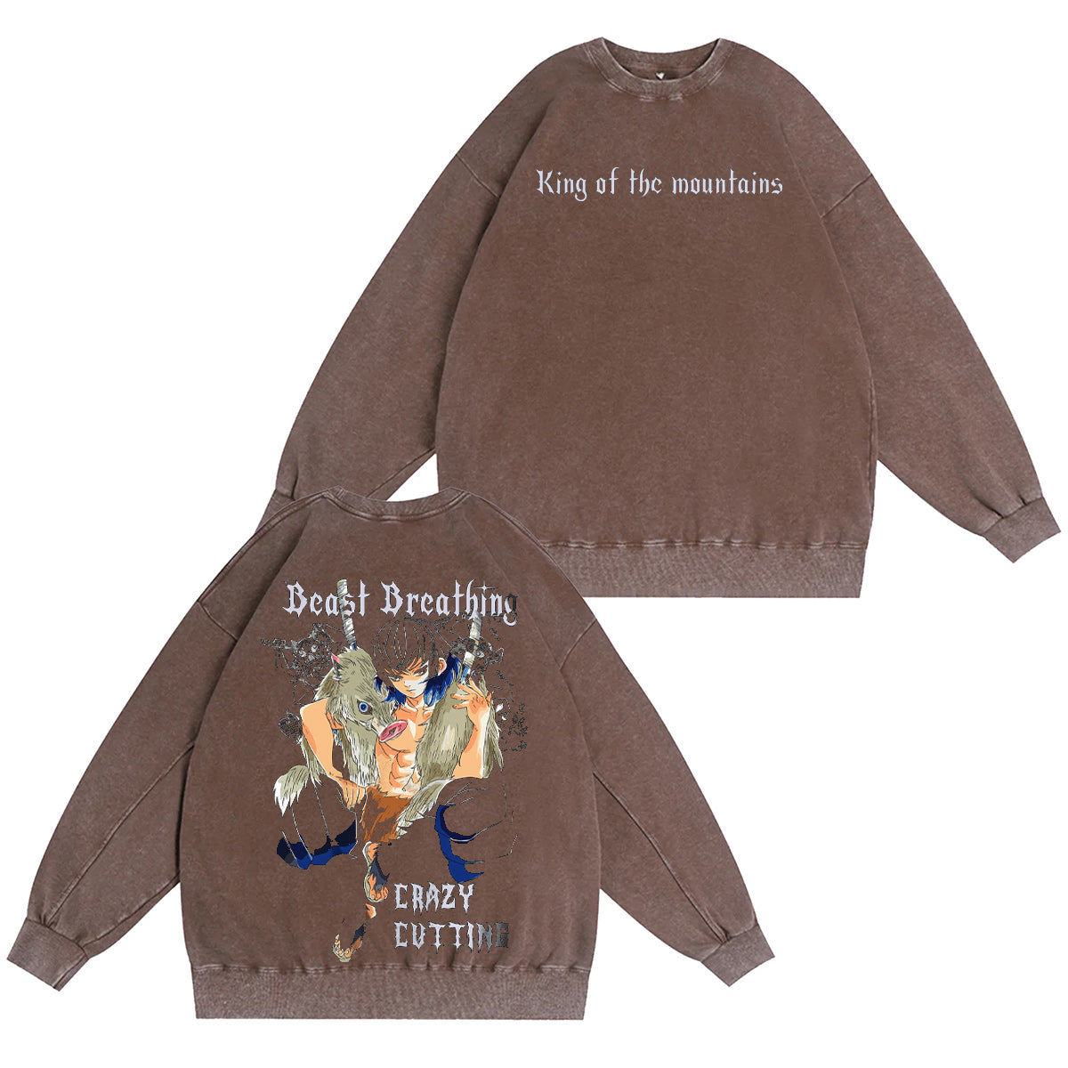 King of the Mountains Demon Slayer Vintage Washed T-shirt/Crewneck/Hoodie