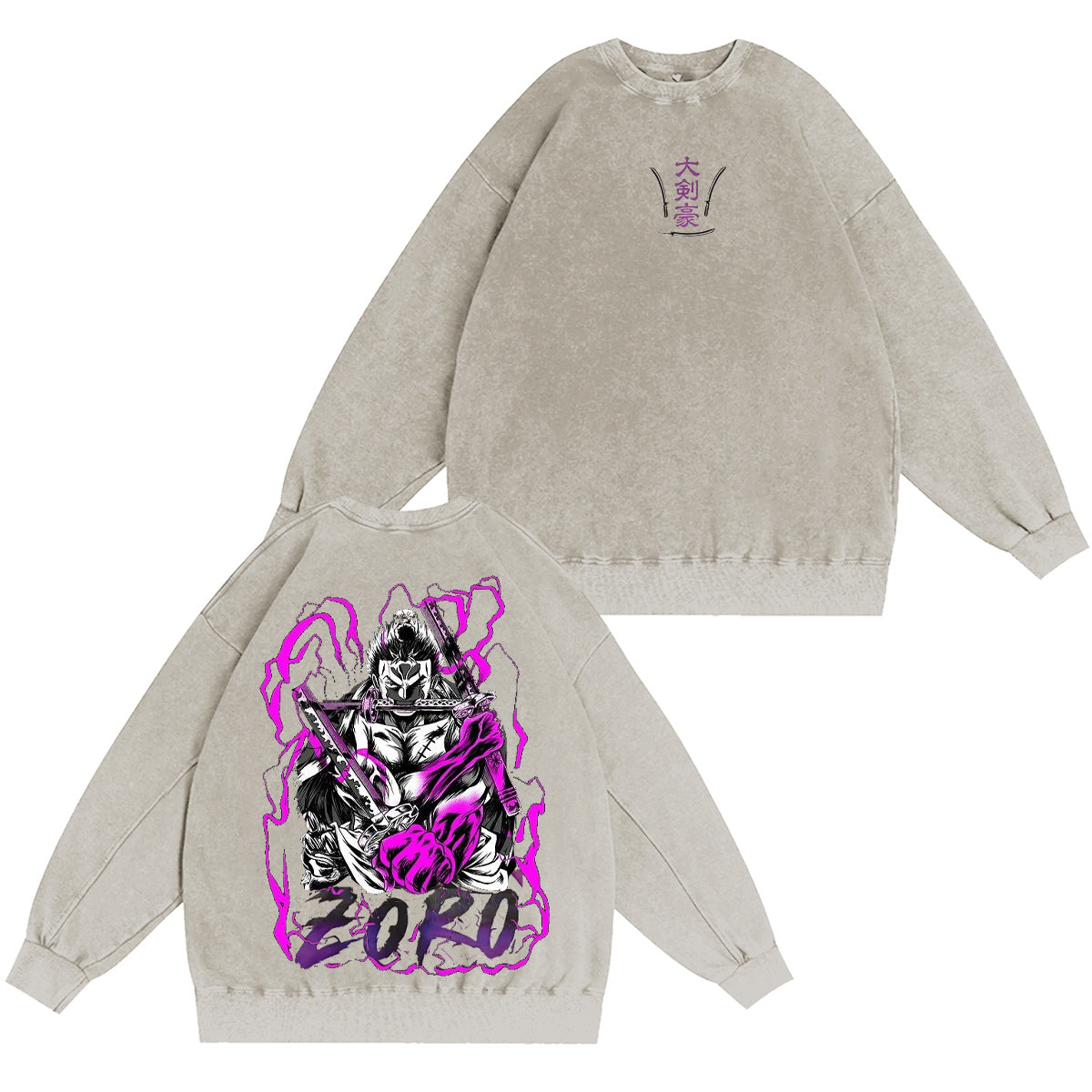 Roronoa Zoro One Piece Washed T-shirt/Crewneck/Hoodie