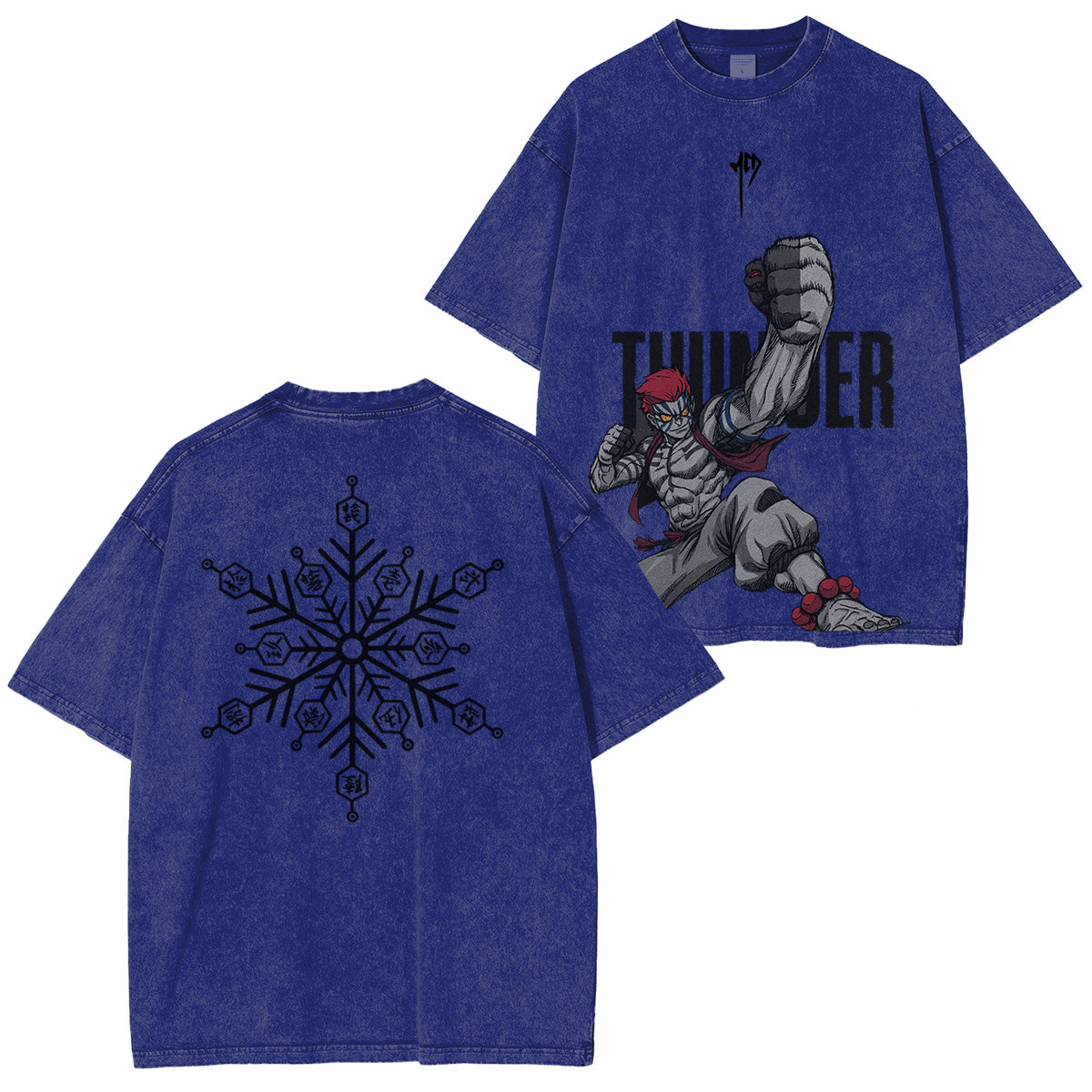 Akaza Demon Slayer Unisex Fit Washed T-Shirt