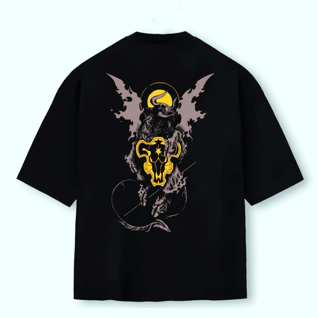 Oversized  Back Premium | BLACK CLOVER - TOUROS NEGROS Black raging bull