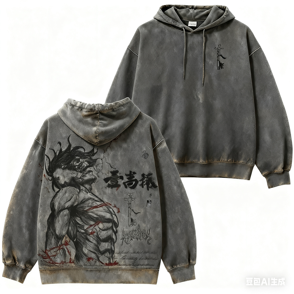 Attack on Titan Eren Yeager Vintage Washed Hoodie