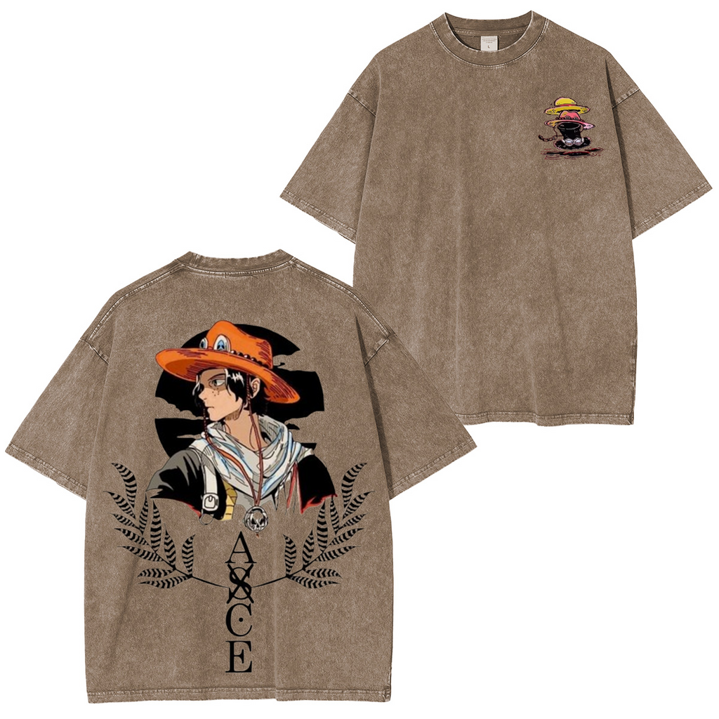 Fire Fist Ace  One Piece washed T-shirt/Crewneck/Hoodie