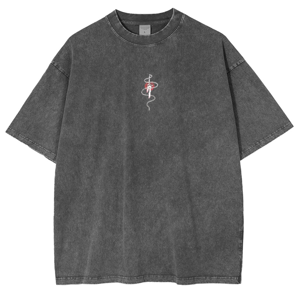 The Sorcerer Killer "Toji Fushiguro" Jujutsu Kaisen Anime Manga Acid Washed Lightweight Oversized Heavyweight Cotton T-Shirts