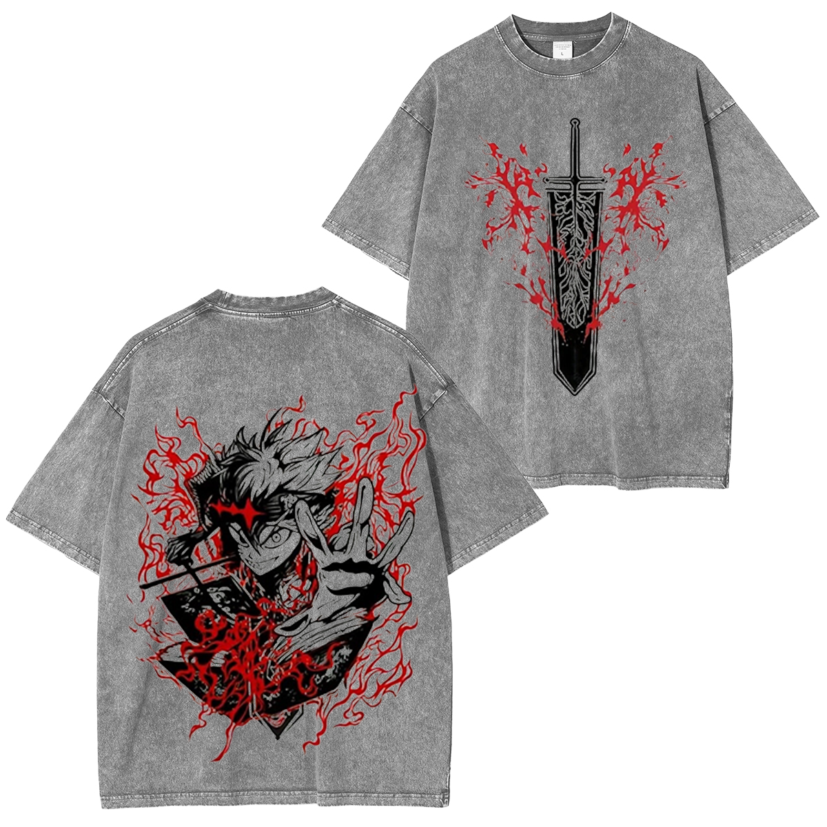 Black Clover Unisex Washed T-Shirt/Crewneck/Hoodie