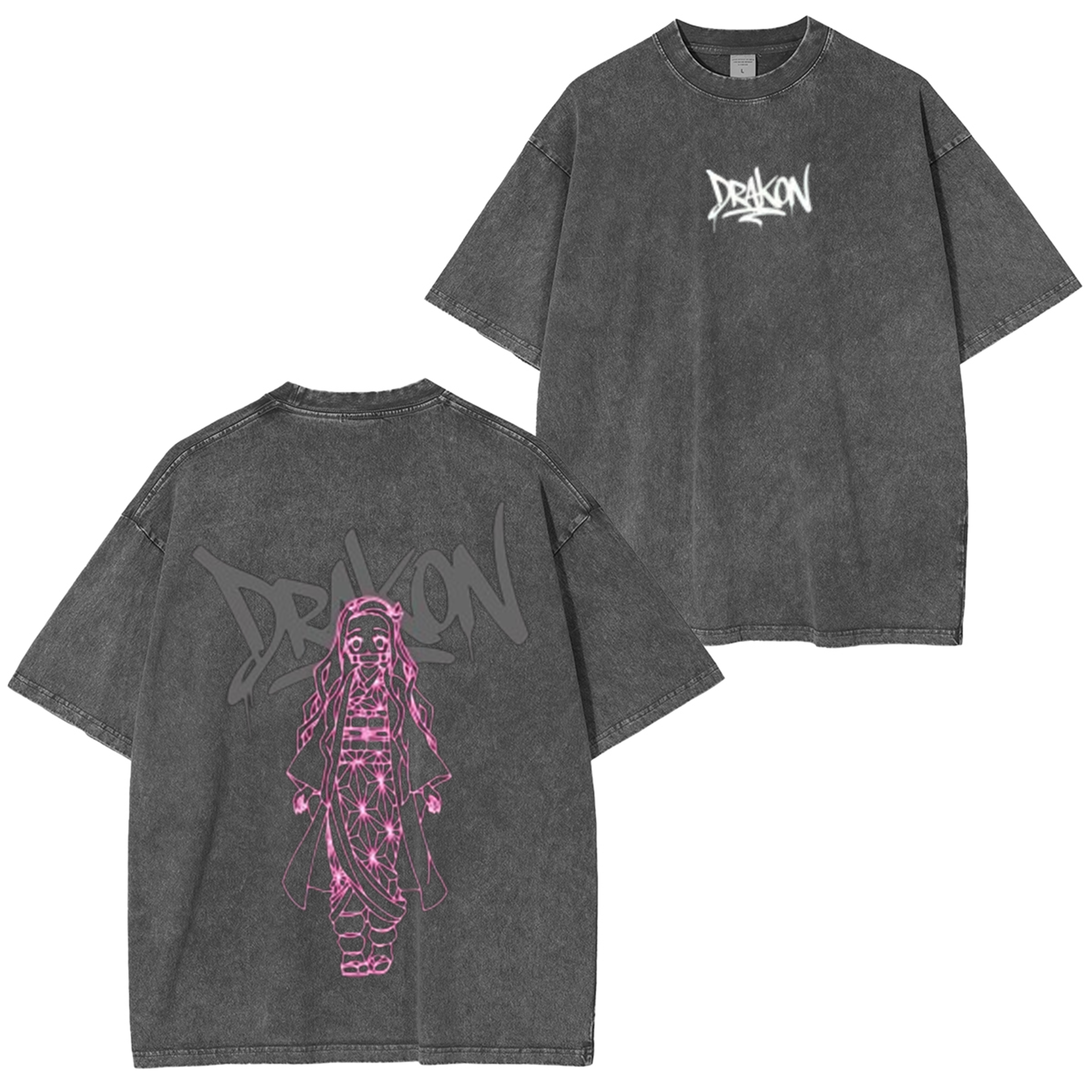Demon Slayer Nezuko Kamado Anime Unisex Washed T-Shirt