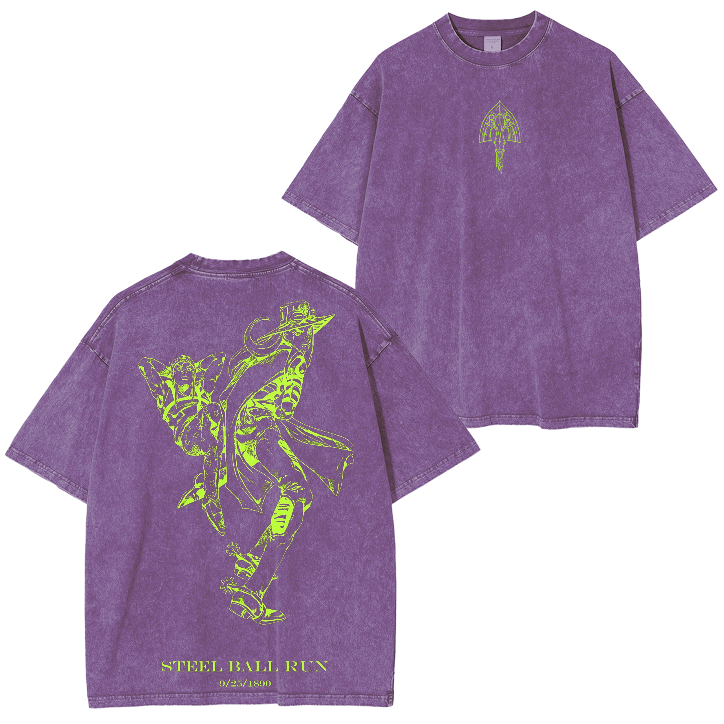 JoJo's Bizarre Adventure Vintage Unisex Washed T-Shirt