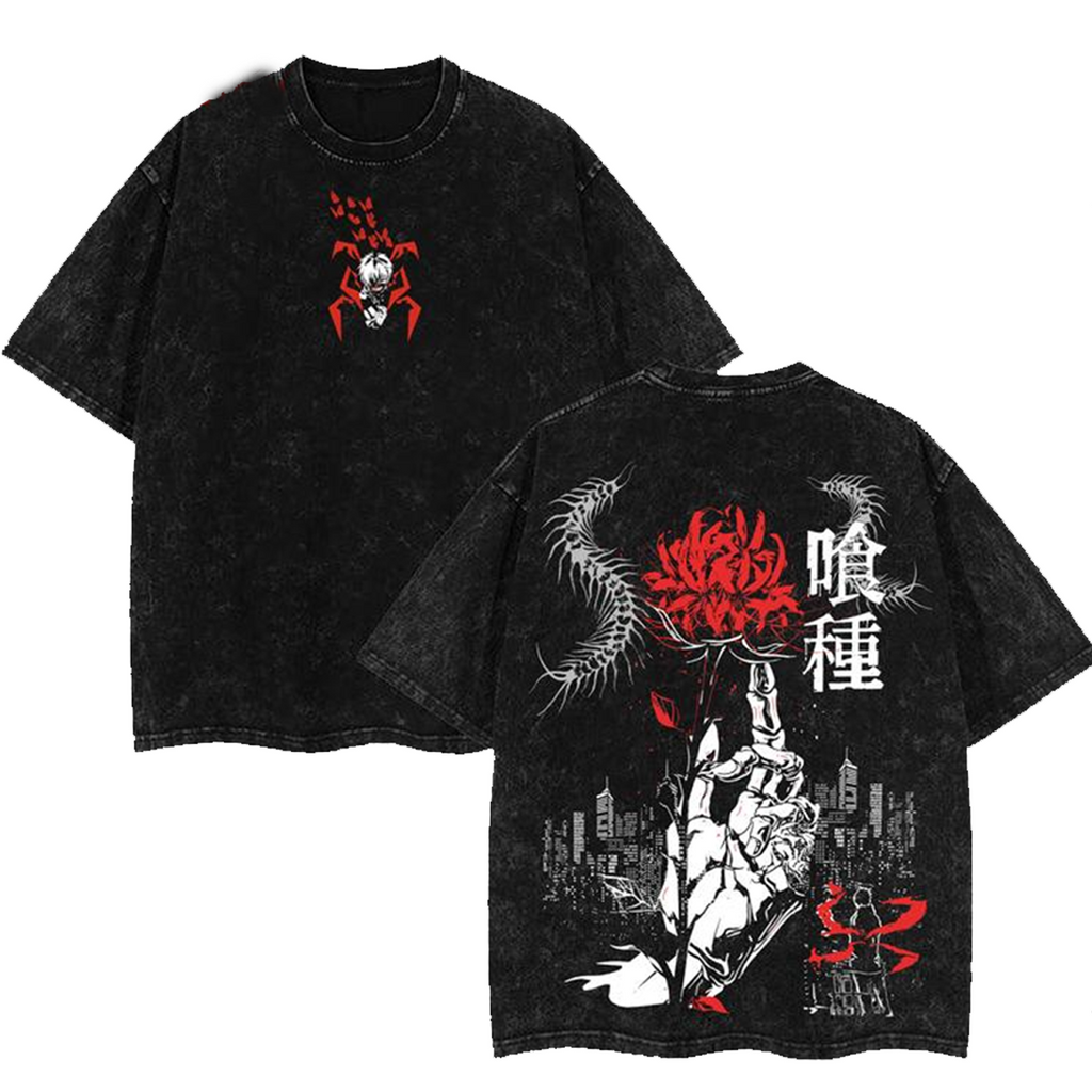 Ken Kanaki -Tokyo Ghoul graphic  Anime Vintage T-Shirt