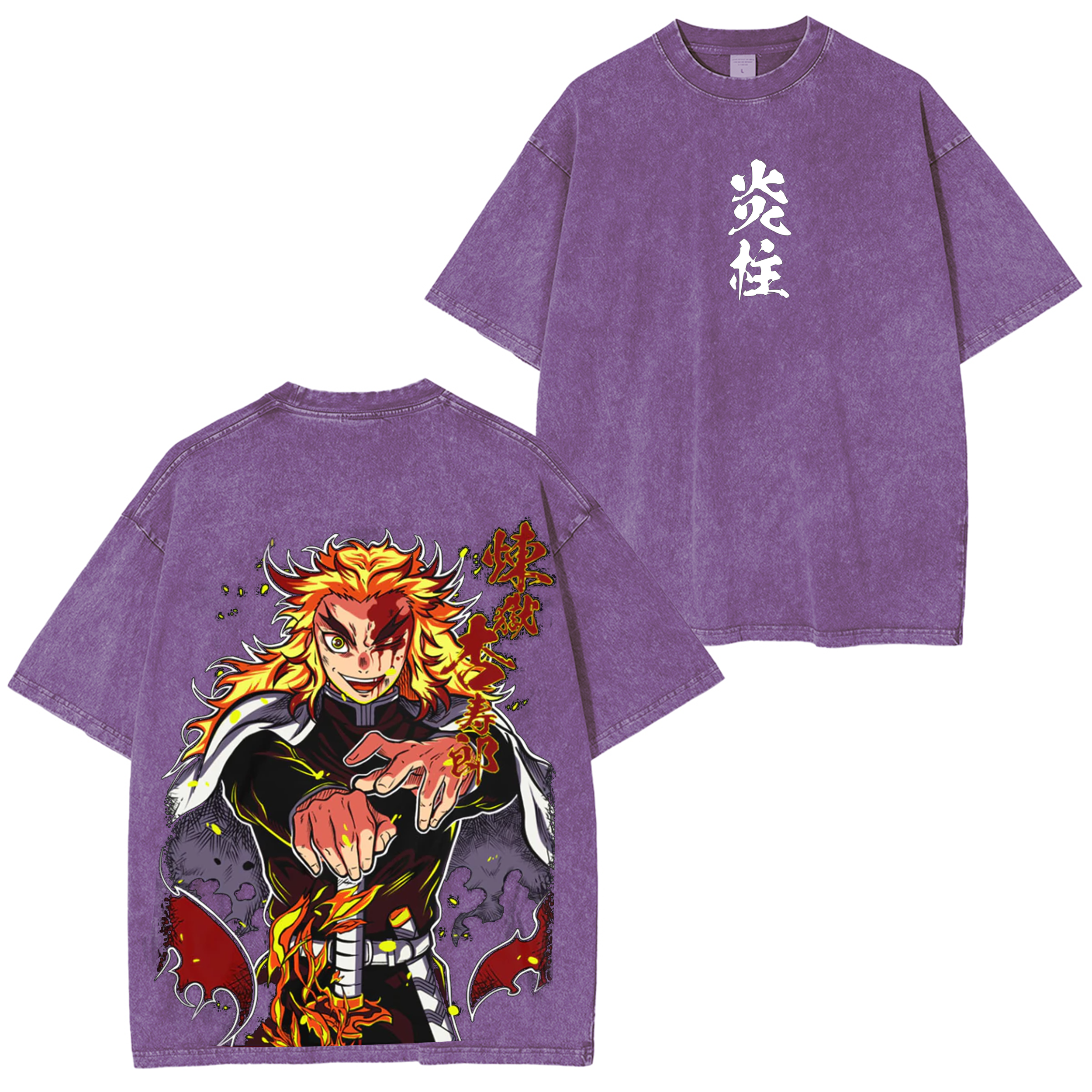 Camiseta - Hashira da Chama Unisex Washed T-Shirt