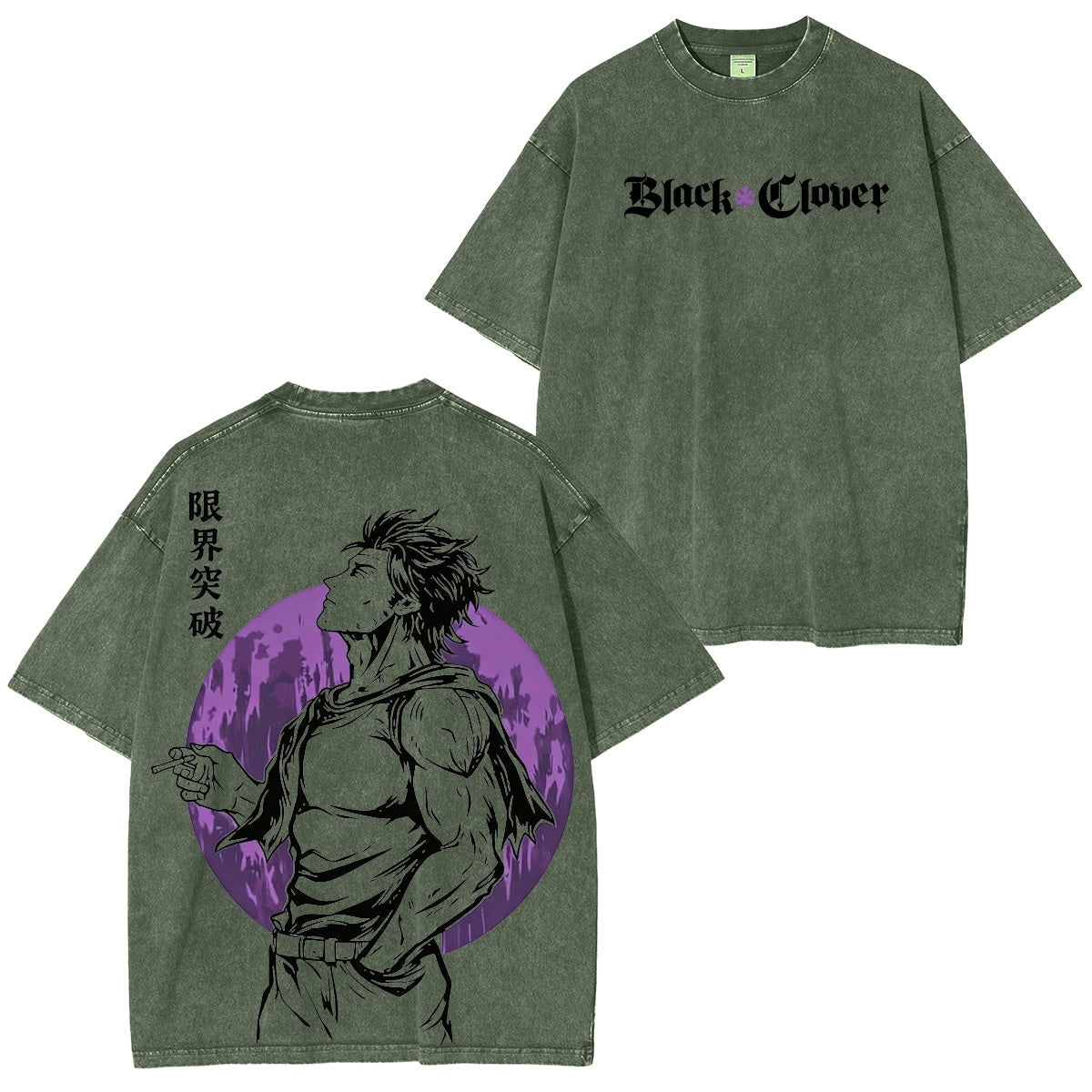 BLACK CLOVER  Vintage washed T-shirt/Crewneck/Hoodie