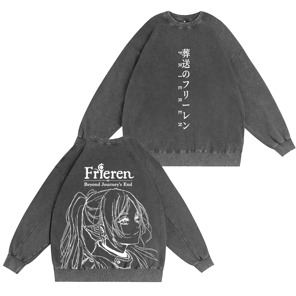 Frieren: Beyond Journey's End Anim Washed T-shirt/Crewneck/Hoodie