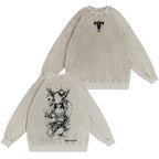 Asta x Black Bulls Black Clover Anime Washed T-shirt/Crewneck/Hoodie