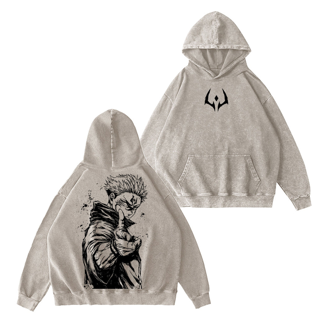 Jujutsu Kaisen Sukuna Washed T-shirt/Crewneck/Hoodie