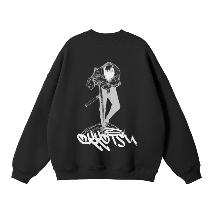 Cursed Companion Graffiti Streetwear Sweatshirt Black