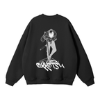 Cursed Companion Graffiti Streetwear Sweatshirt Black