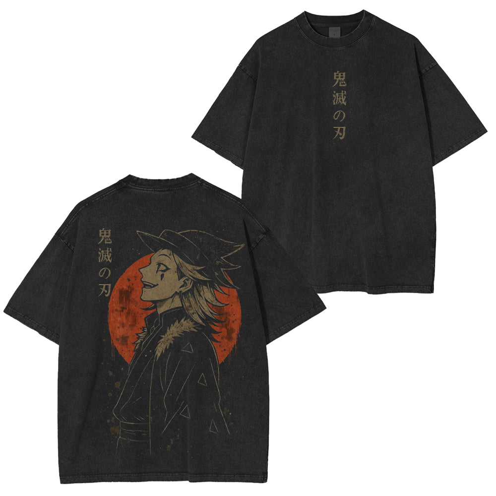 Doma  Demon Slayer Vintage Unisex Washed T-Shirt