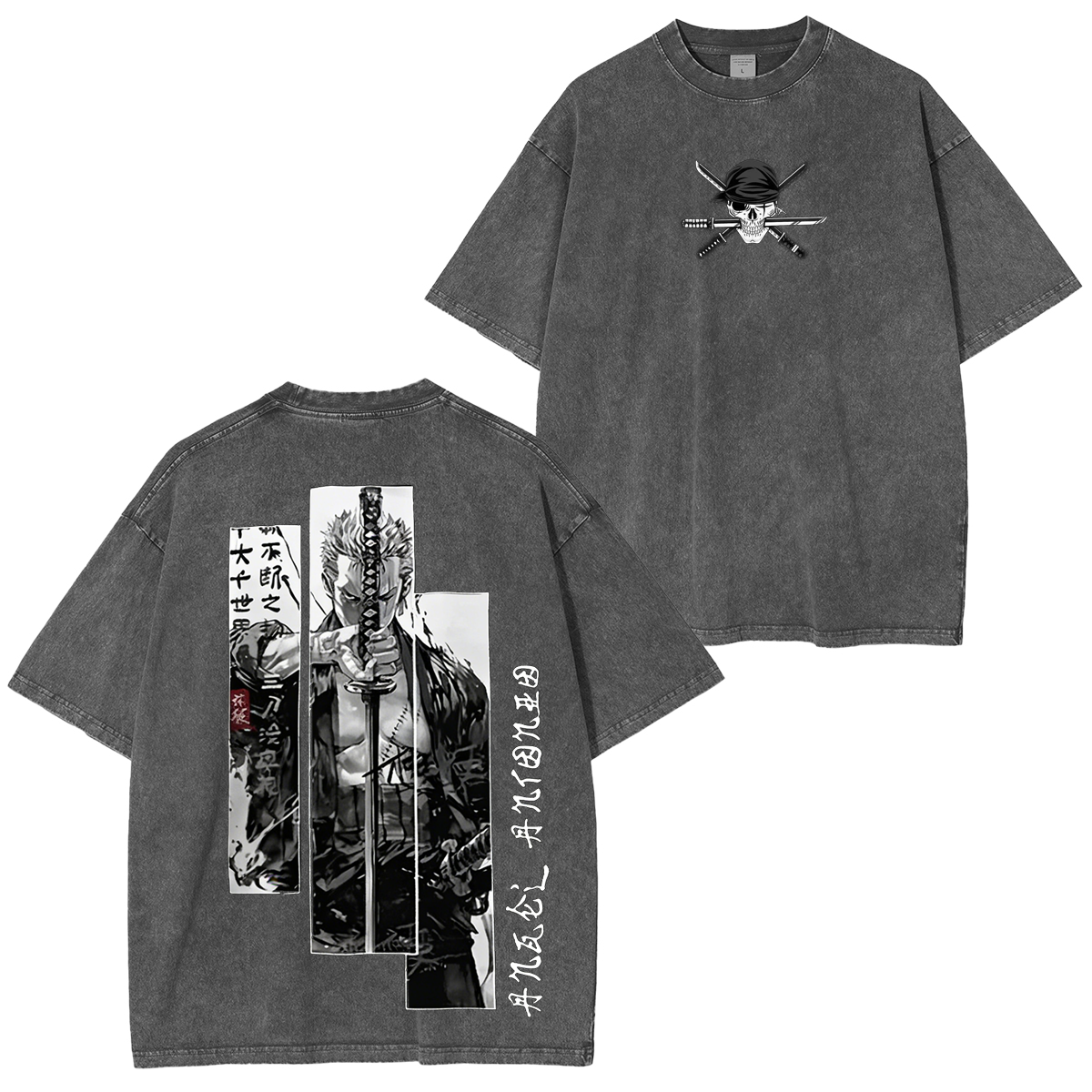 One Piece: Roronoa Zoro Unisex Oversized Washed T-shirt