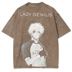 Blue Lock Striker Anime Double Printed Washed TeeStriker Anime Double Printed Washed Tee