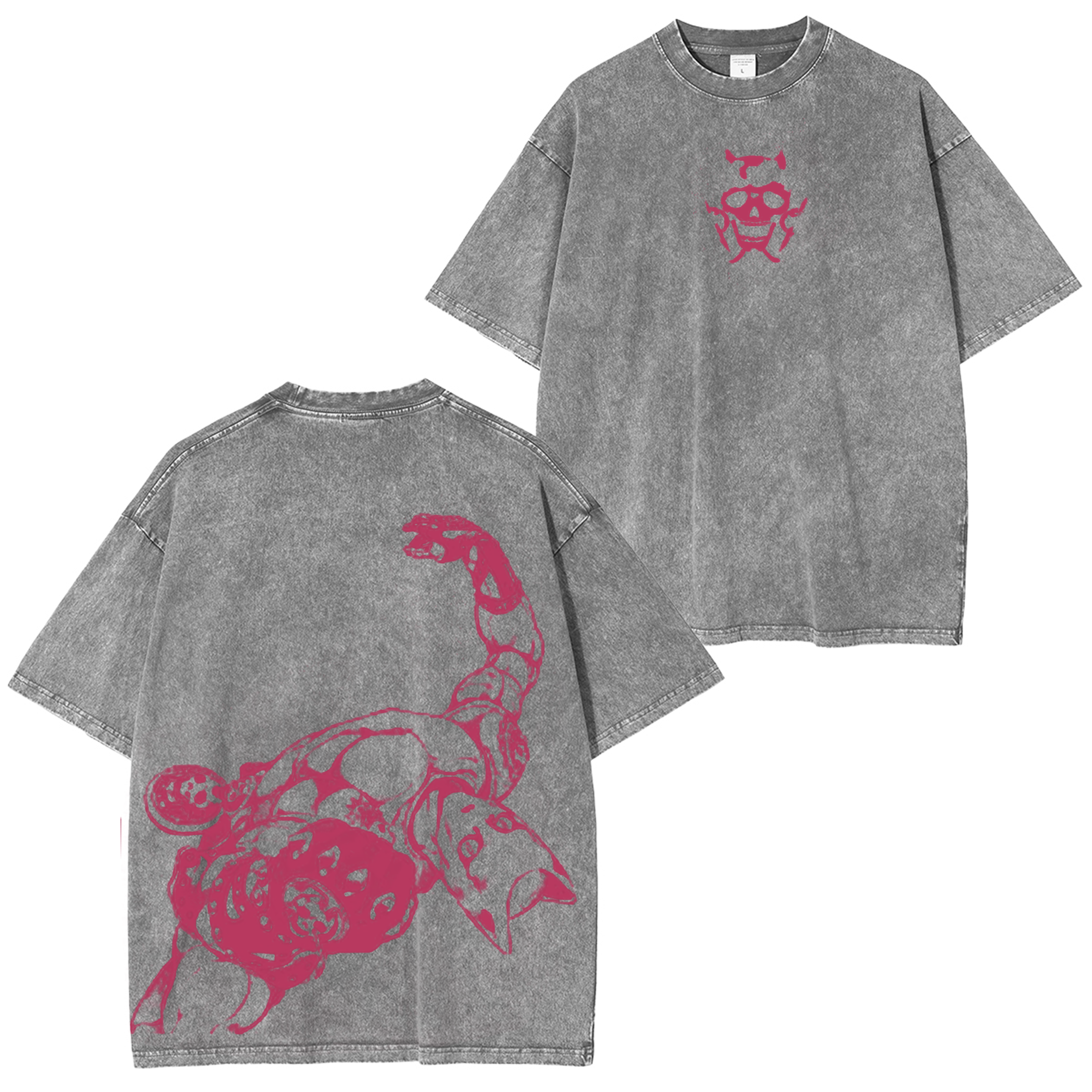 Jojo's Bizarre Adventure Killer Queen Vintage Unisex Washed T-Shirt