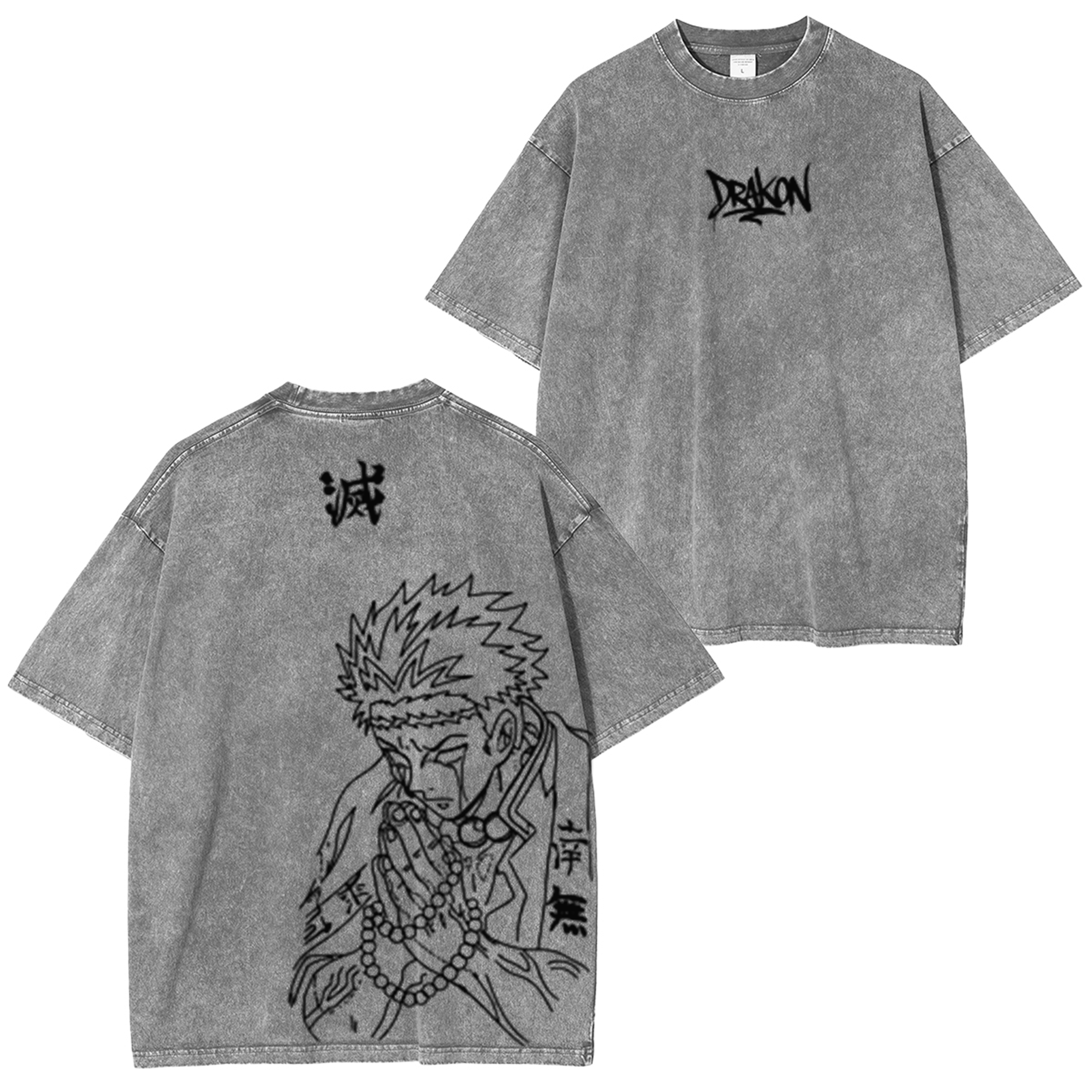 Demon Slayer Anime Unisex Washed T-Shirt