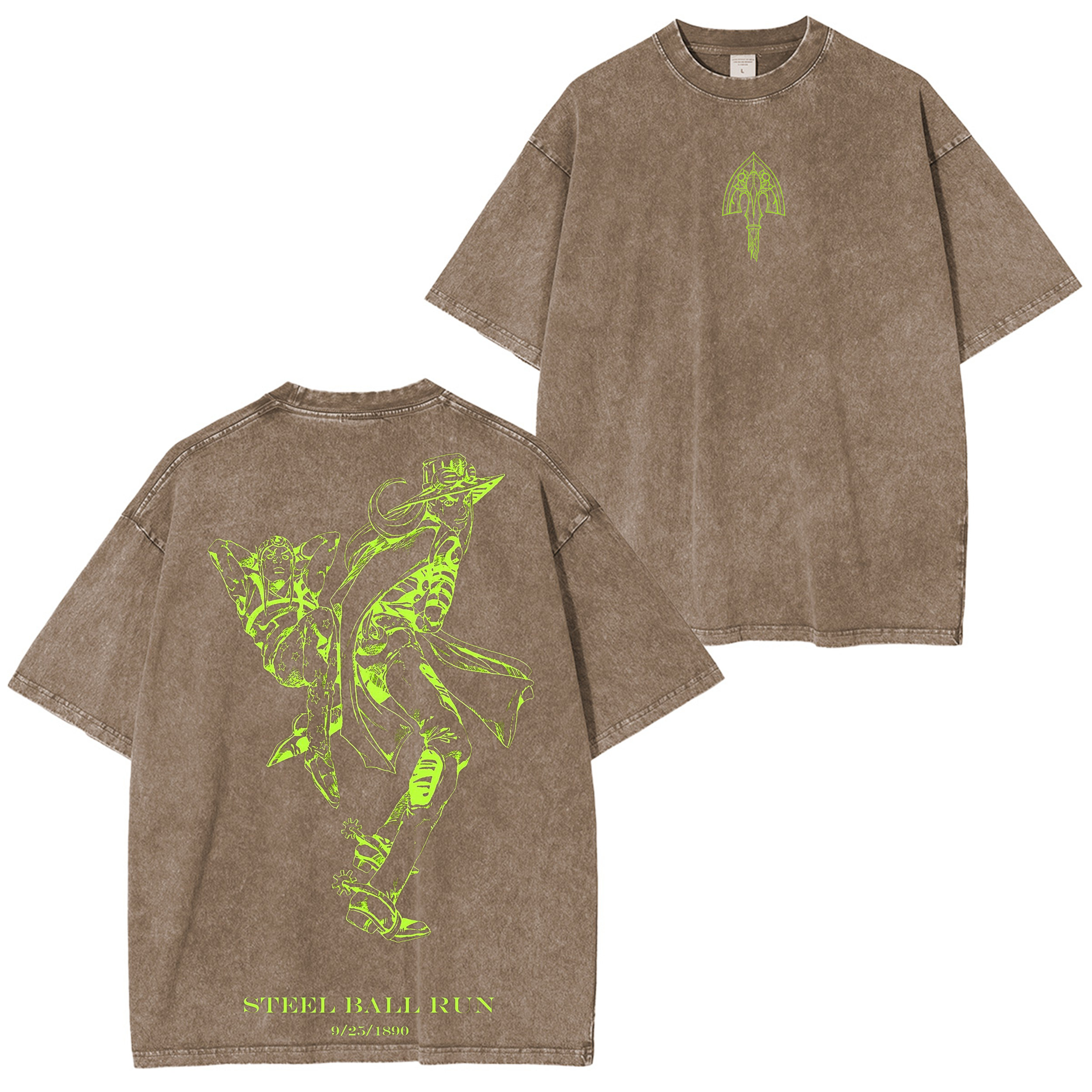 JoJo's Bizarre Adventure Vintage Unisex Washed T-Shirt