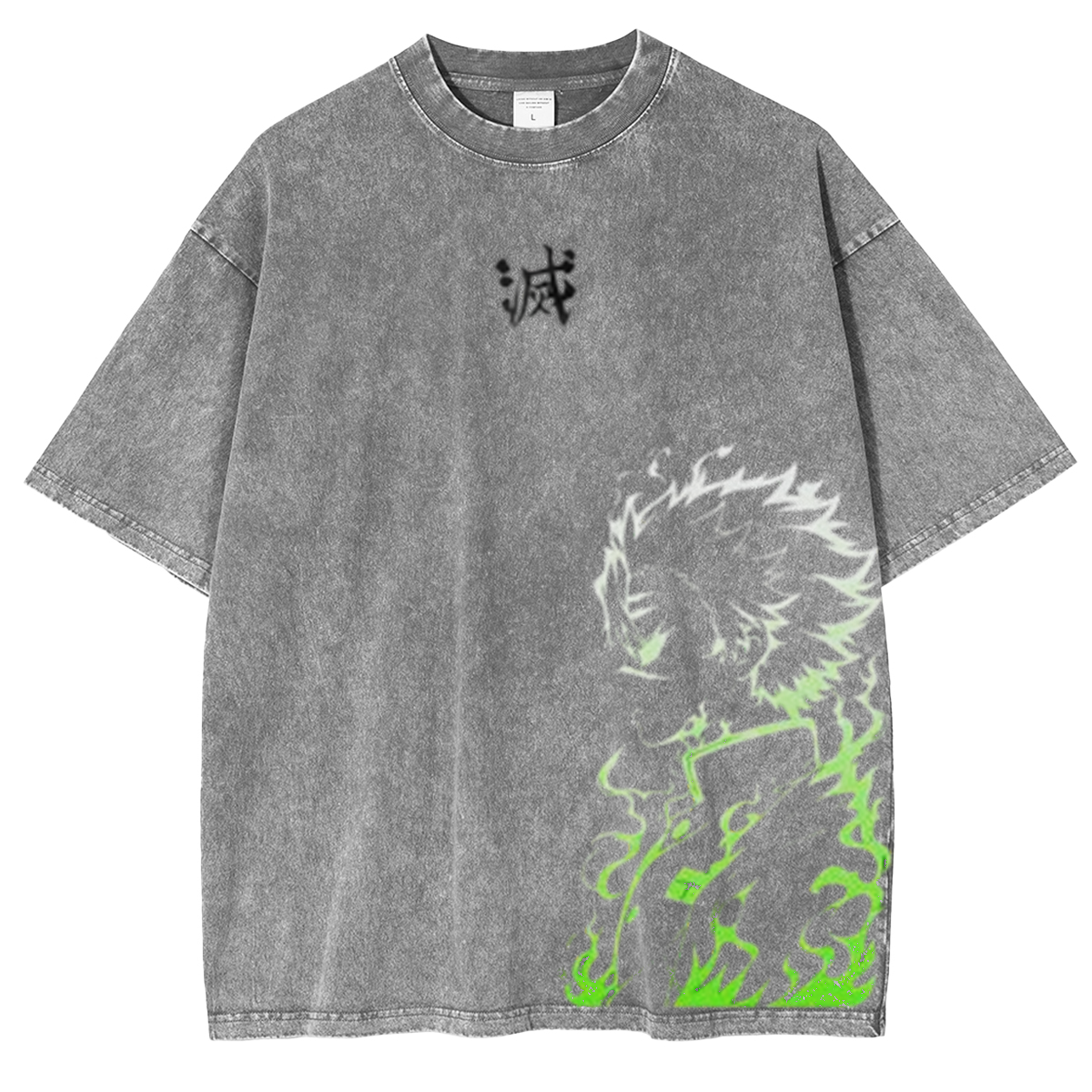 Demon Slayer Metsu Anime Unisex Washed T-Shirt