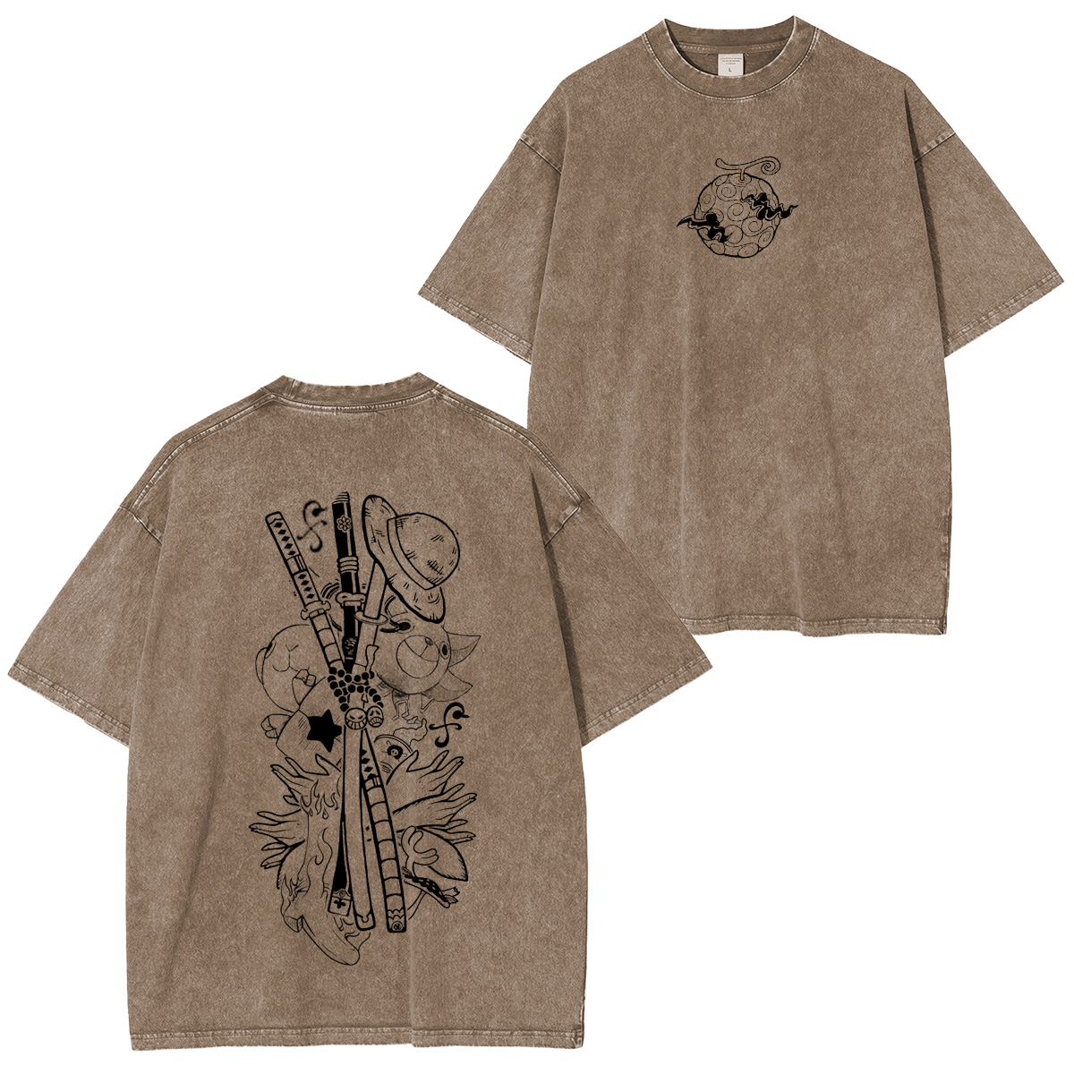 One Piece Unisex Washed T-Shirt