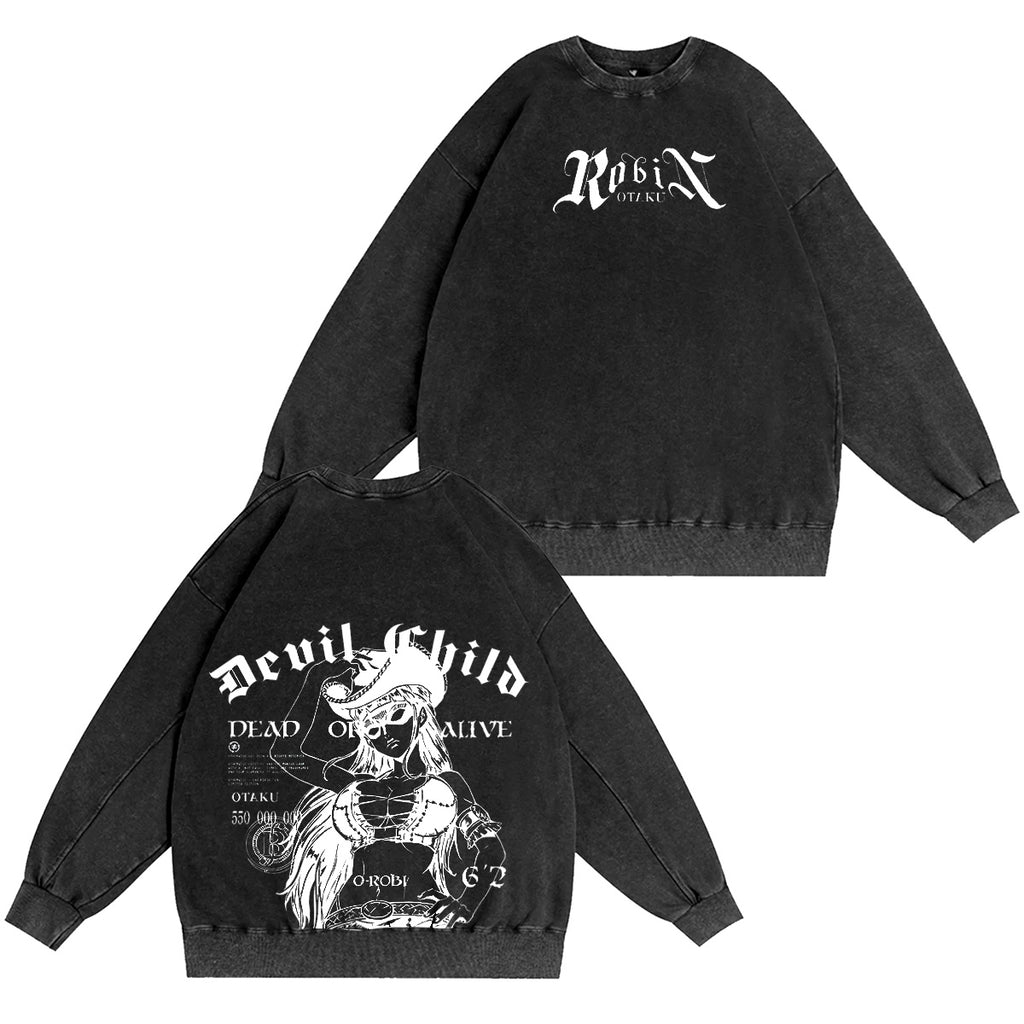 robin-core-one-piece Vintage washed T-shirt/Crewneck/Hoodie
