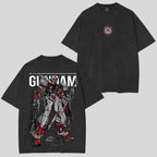Gundam Astray Red Frame MBF P02 Streetwear Active Vintage Washed Unisex T-Shirt