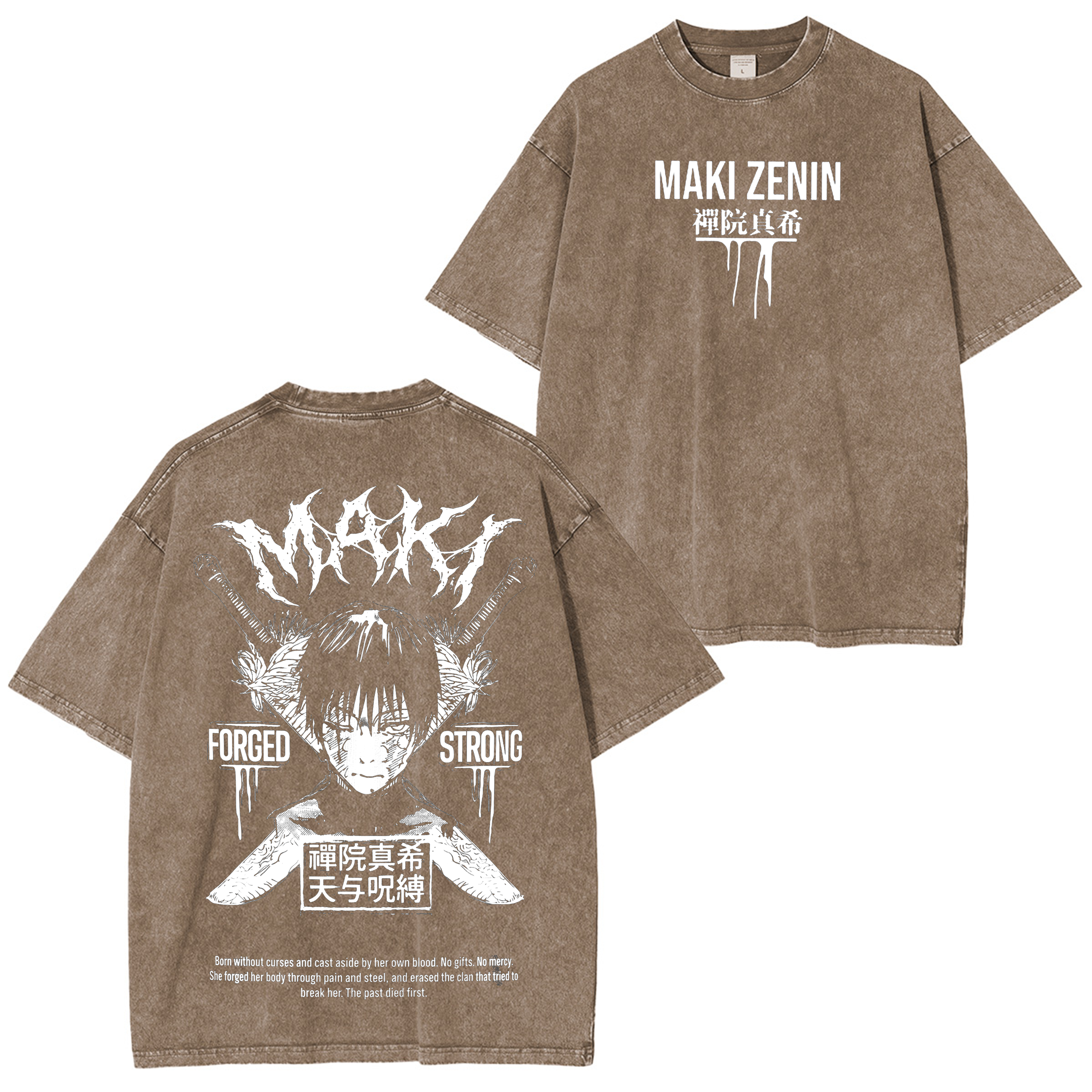 Maki Zenin ,Jujutsu Kaisen Vintage Anime Washed T-shirt/Crewneck/Hoodie