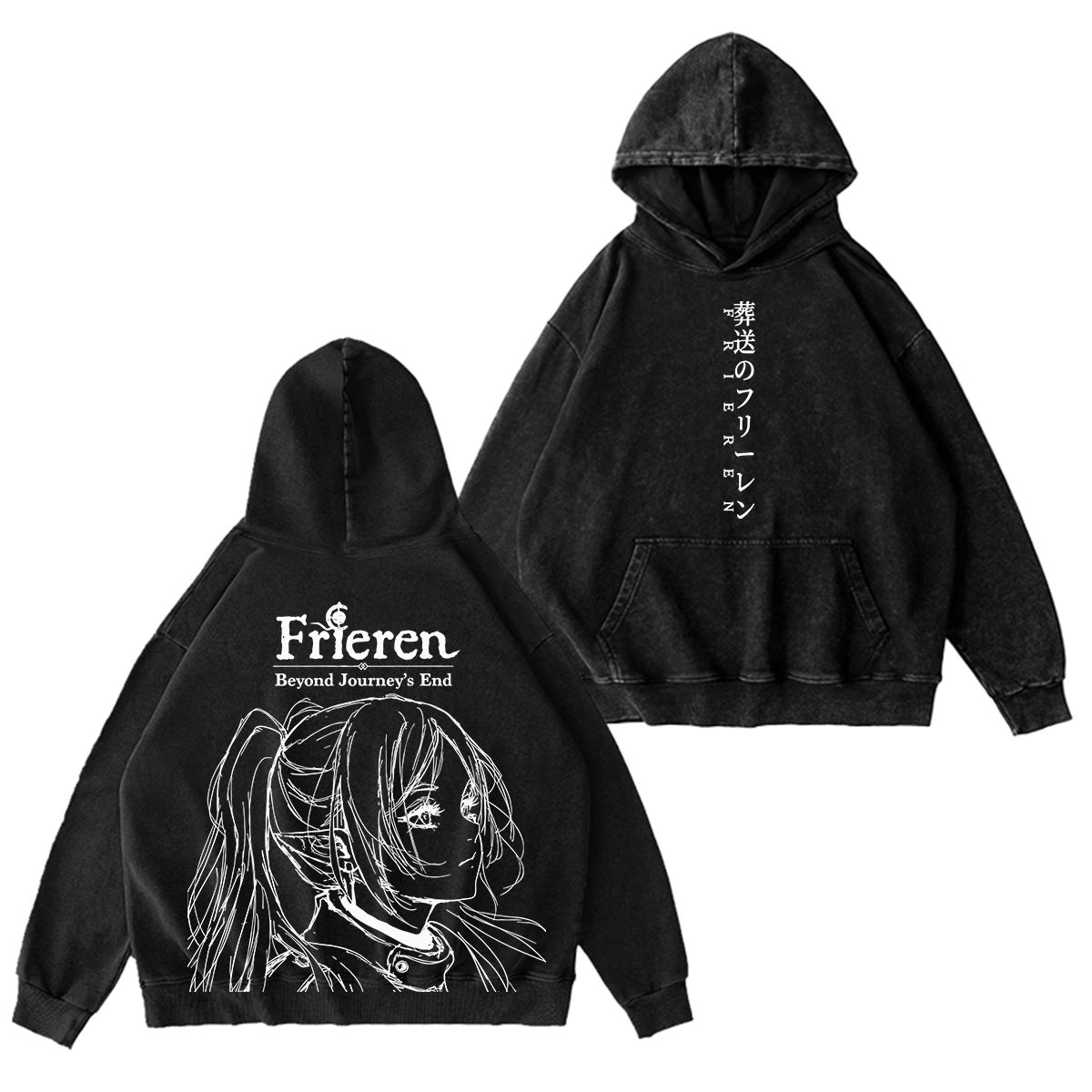 Frieren: Beyond Journey's End Anim Washed T-shirt/Crewneck/Hoodie