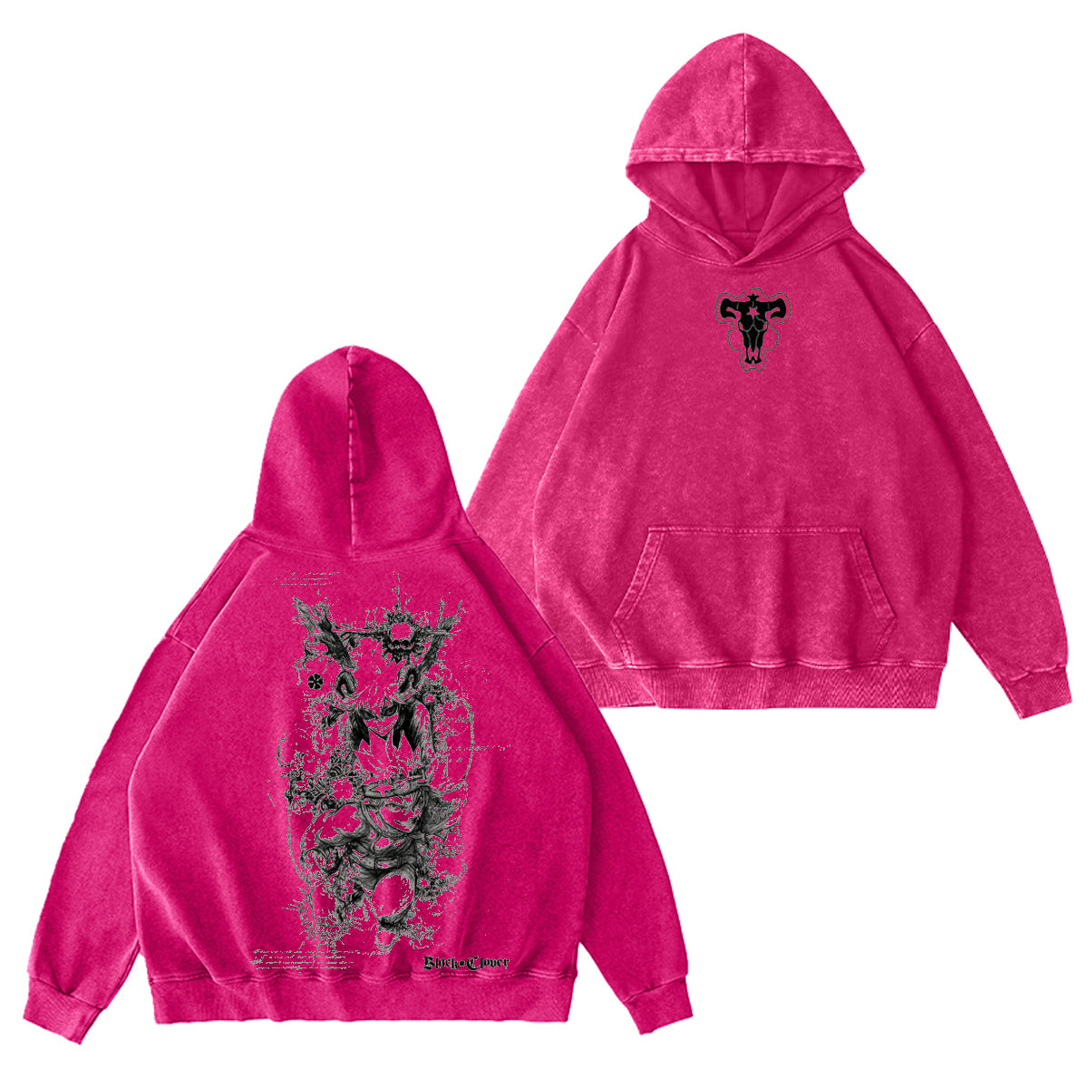 Asta x Black Bulls Black Clover Anime Washed T-shirt/Crewneck/Hoodie