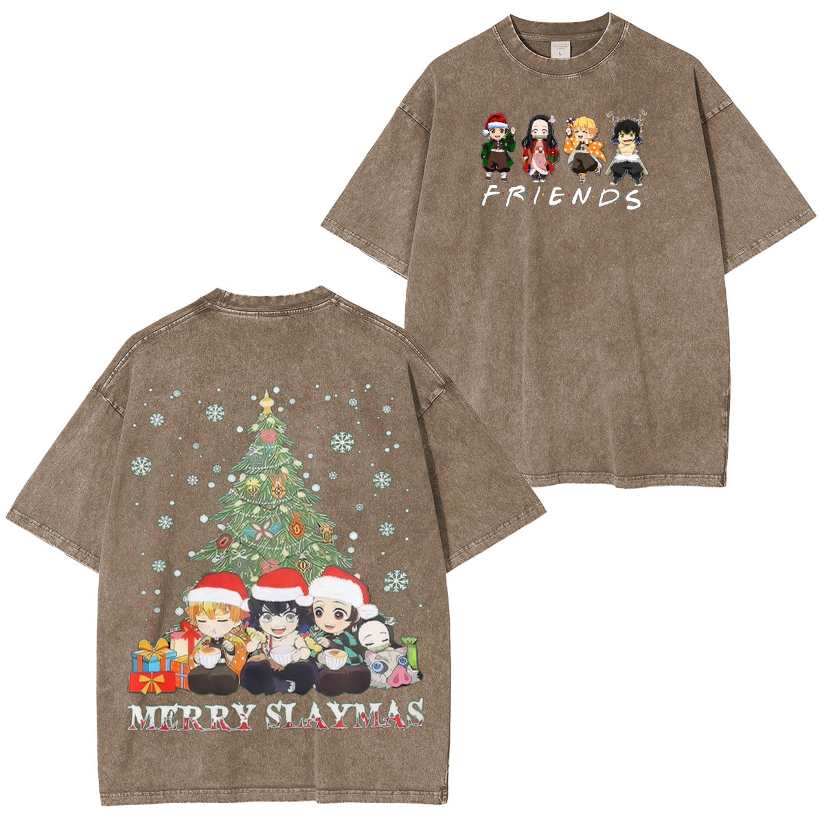 Demon Slayer Friends Vintage Washed T-shirt/Crewneck/Hoodie
