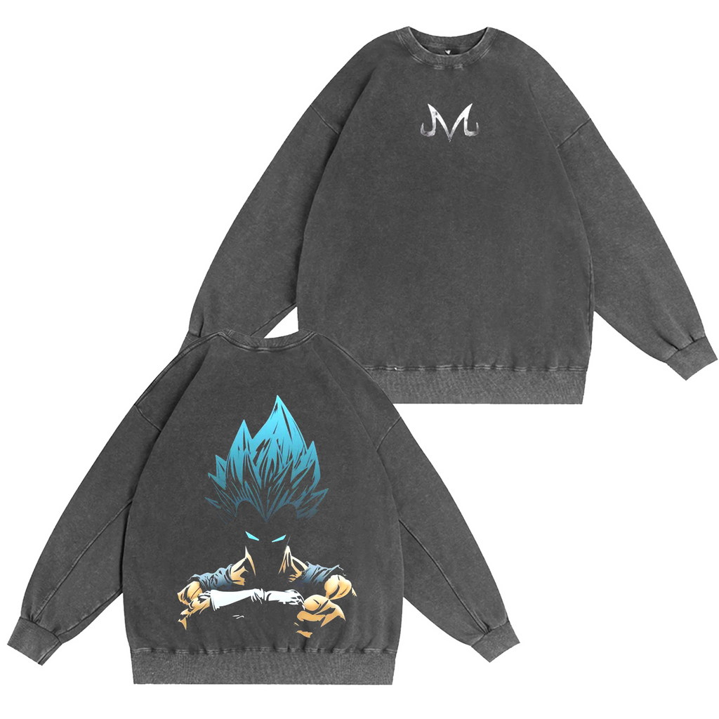 Dragon Ball Z Vegeta Vintage Washed T-shirt/Crewneck/Hoodie