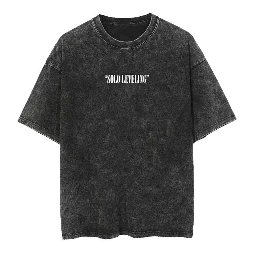 Sung Jin Woo The Shadow Monarch Printed Unisex Washed T-Shirt