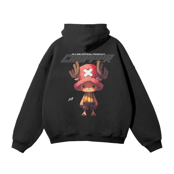 Reindeer Resolve Y2K Streetwear Hoodie Black