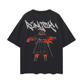 Flame Hashira Graffiti Streetwear Shirt Black