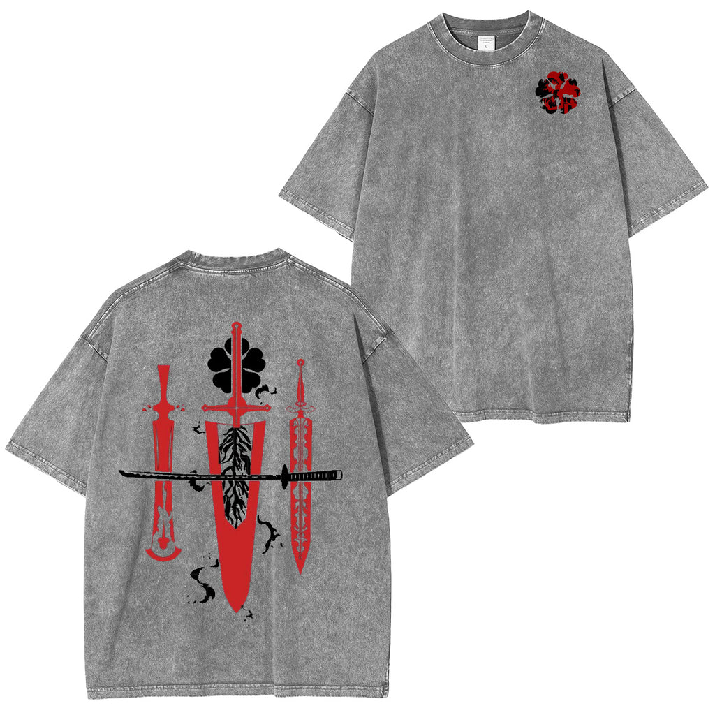 Black Clover Magic World Vintage washed T-shirt/Crewneck/Hoodie