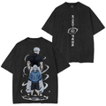 Gojo Satoru x Jujutsu Kaisen Past and Present Anime Double Printed Washed Tee