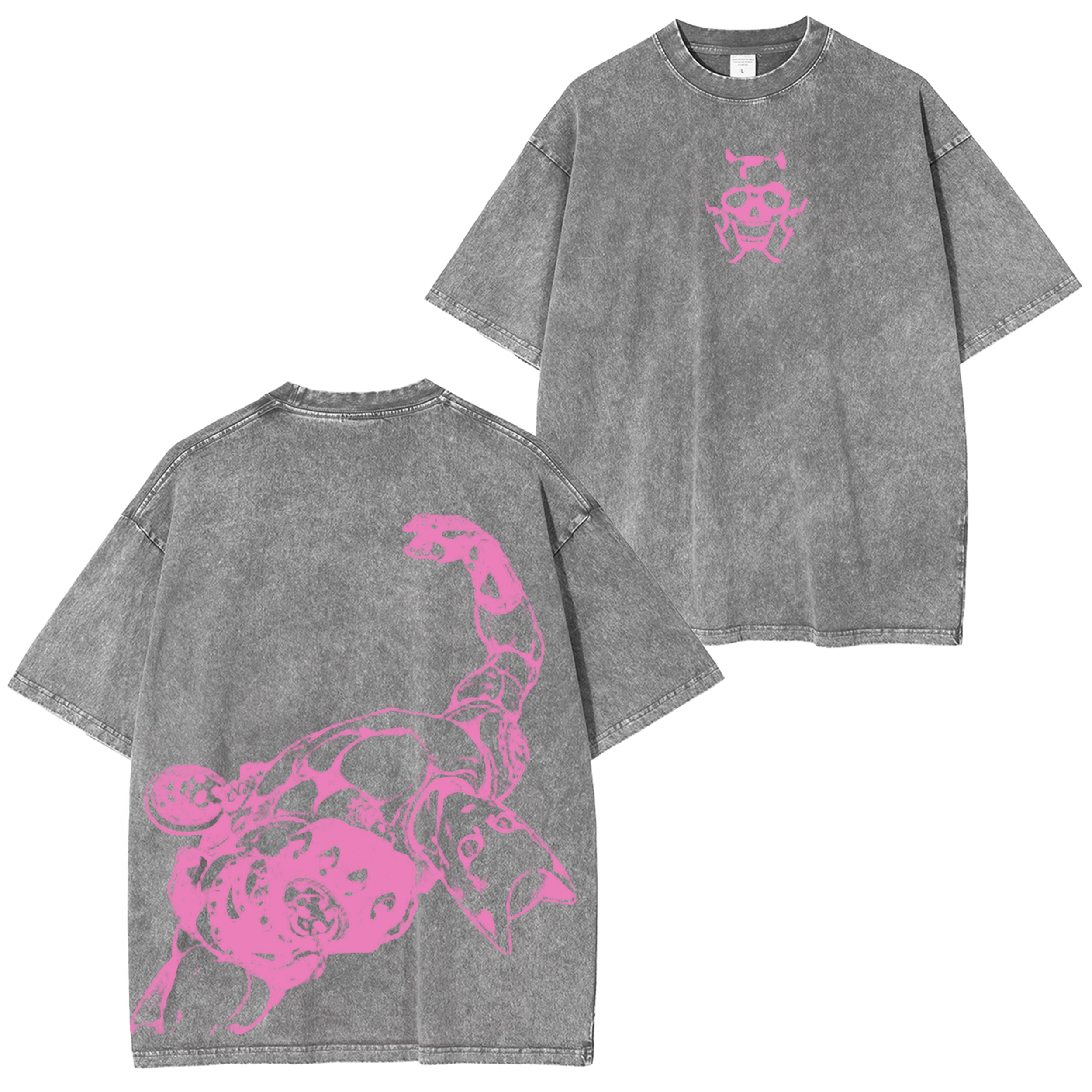 Jojo's Bizarre Adventure Killer Queen Vintage Unisex Washed T-Shirt