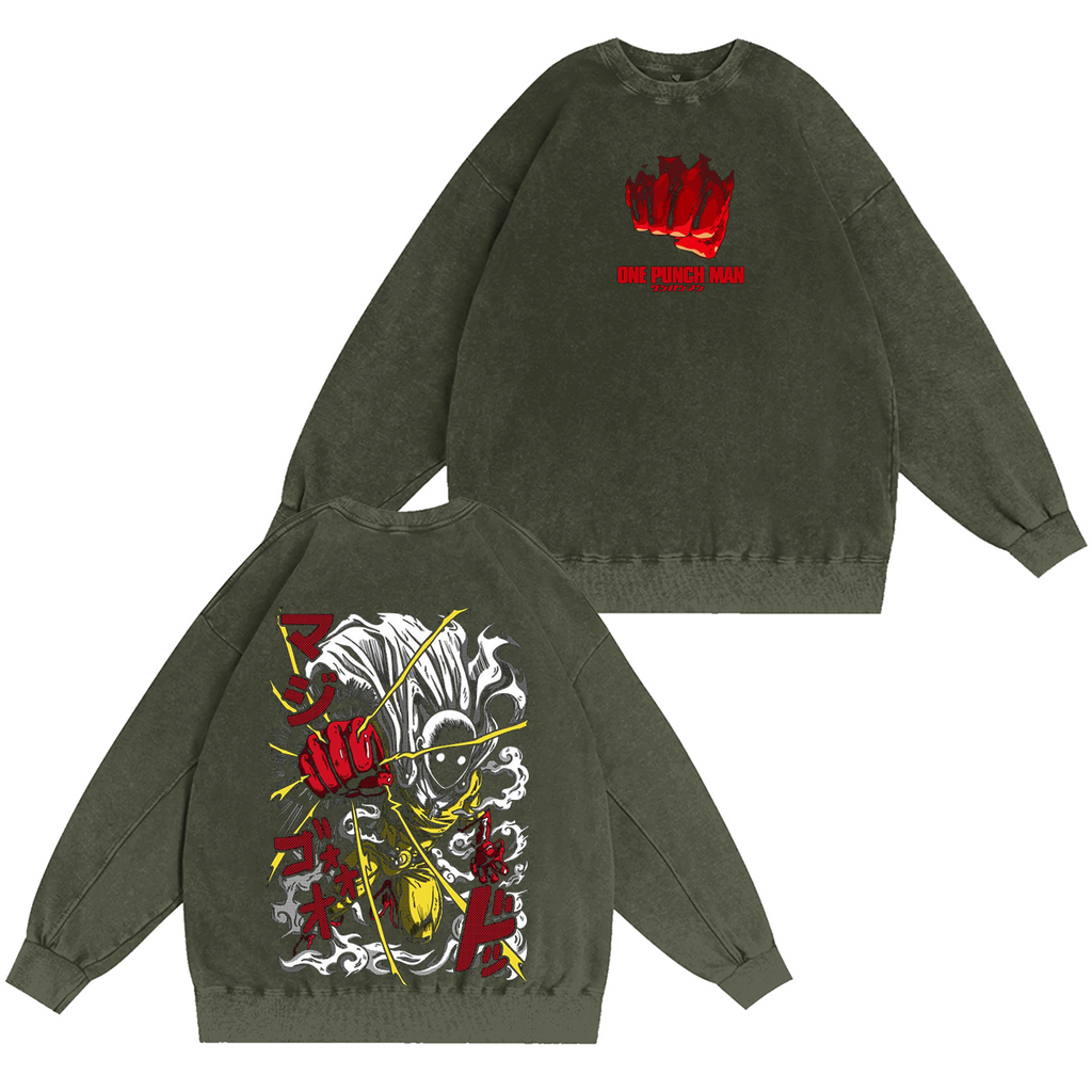 One-Punch Man Vintage Washed T-shirt/Crewneck/Hoodie