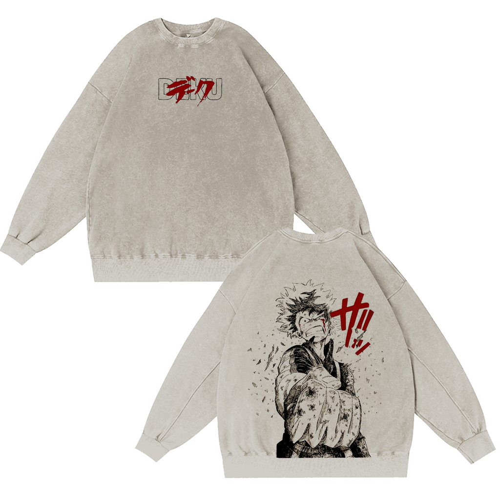 My Hero Academia Vintage Washed T-shirt/Crewneck/Hoodie
