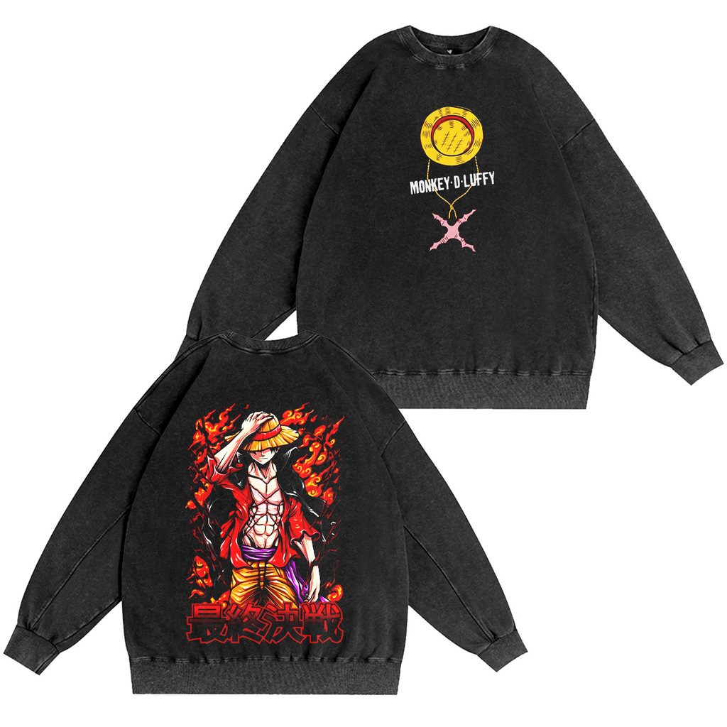 Monkey D. Luffy-One Piece Vintage Washed T-shirt/Crewneck/Hoodie