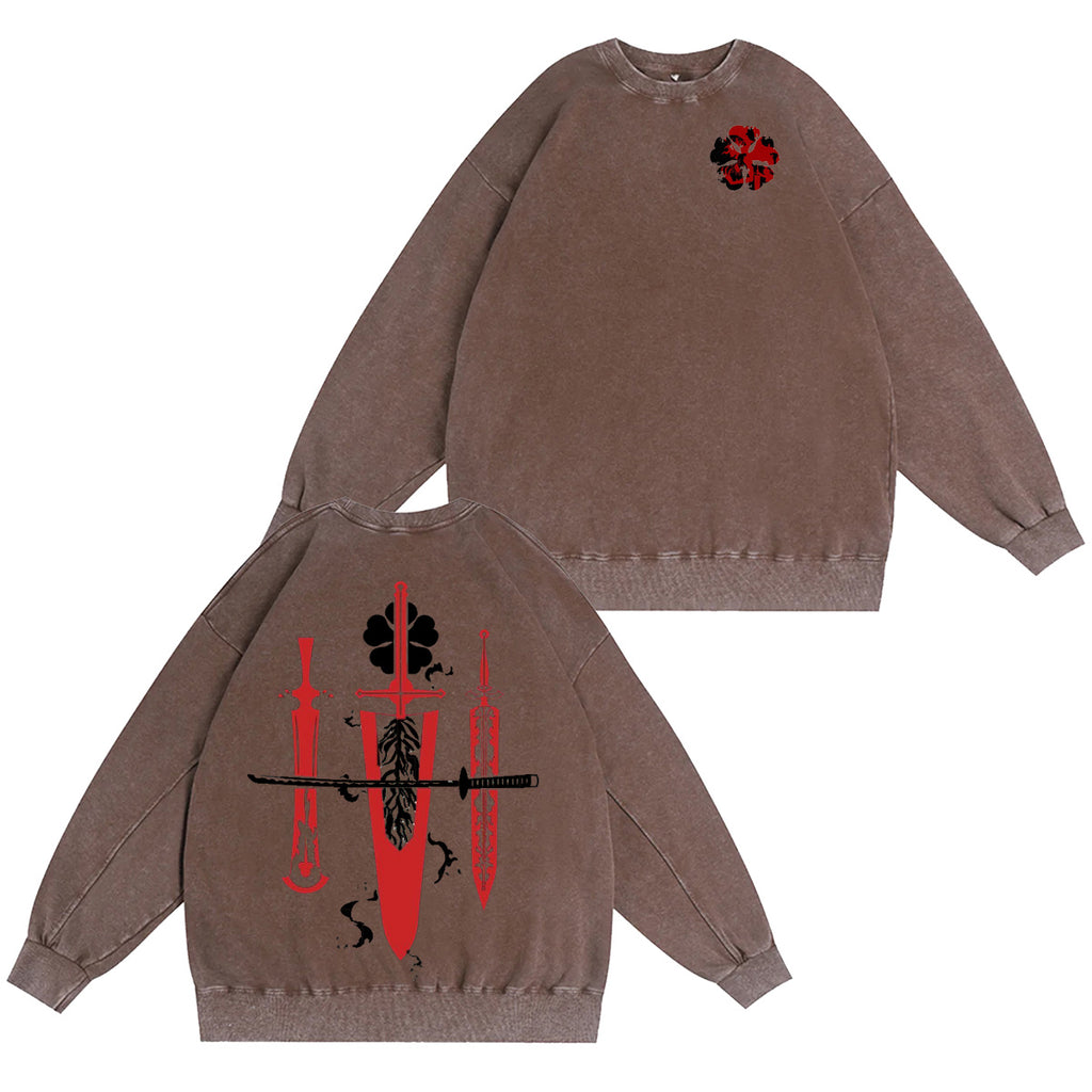 Black Clover Magic World Vintage washed T-shirt/Crewneck/Hoodie