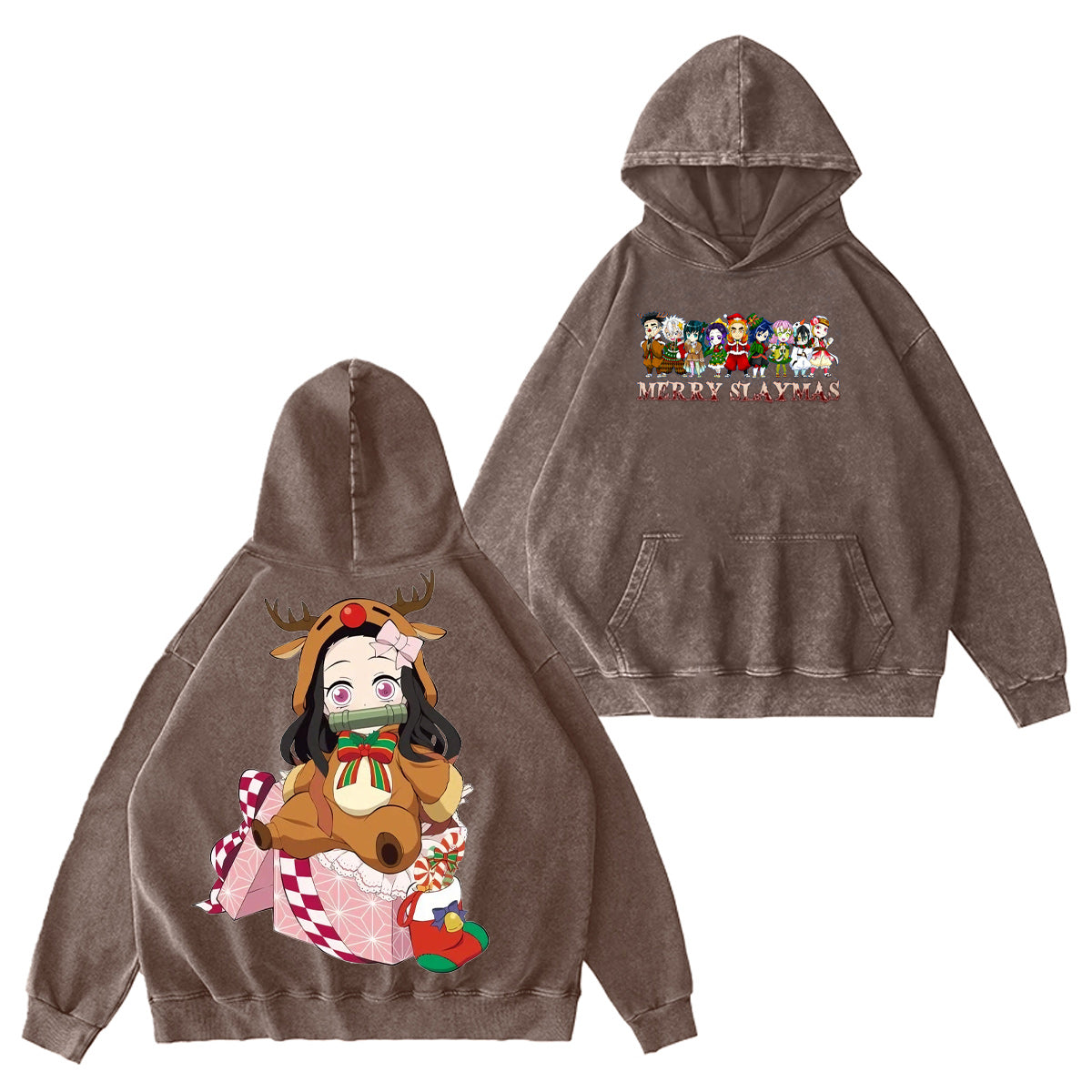 Demon Slayer Christmas Vintage Washed T-shirt/Crewneck/Hoodie