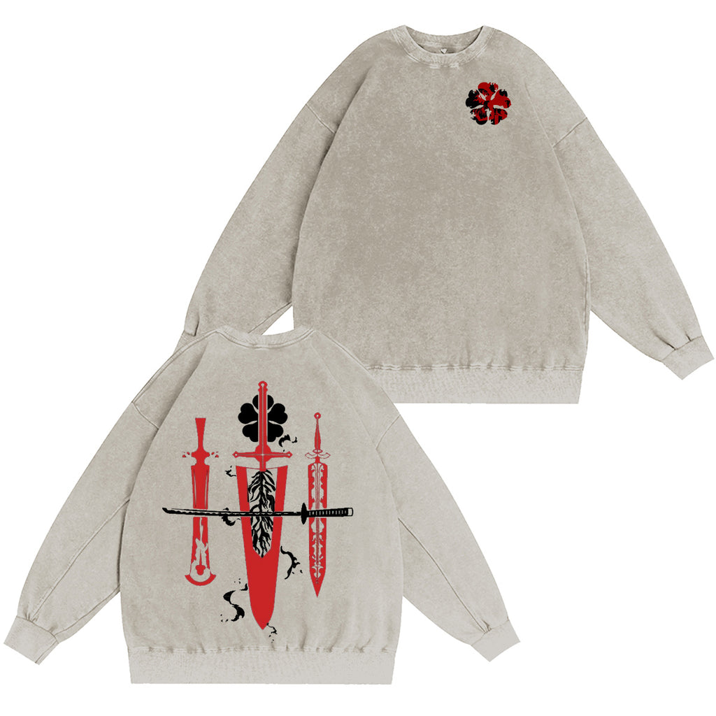 Black Clover Magic World Vintage washed T-shirt/Crewneck/Hoodie